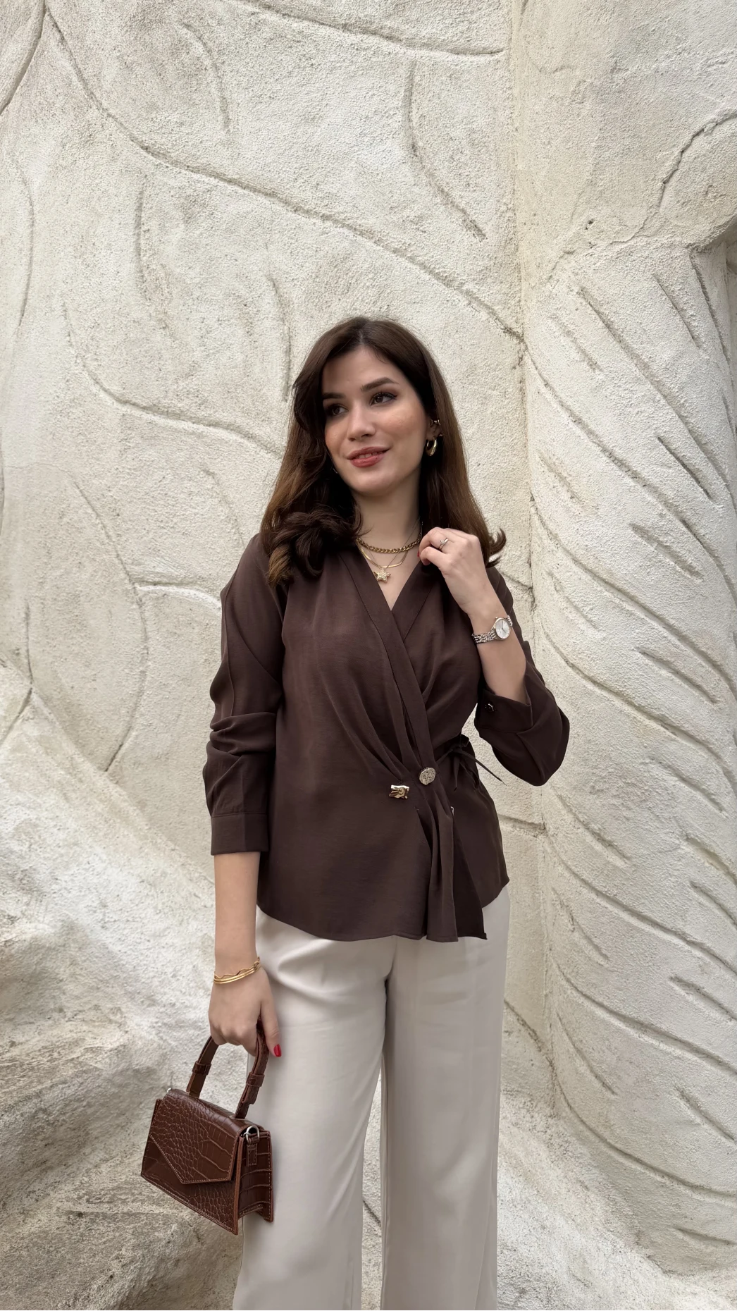 Stellaa Pile Dikişli Takım - Mürdüm - Kod: 8930