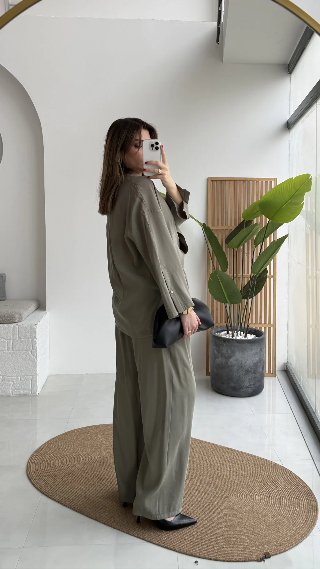 Boschetto Tencel Takım - Haki - Kod: 51260