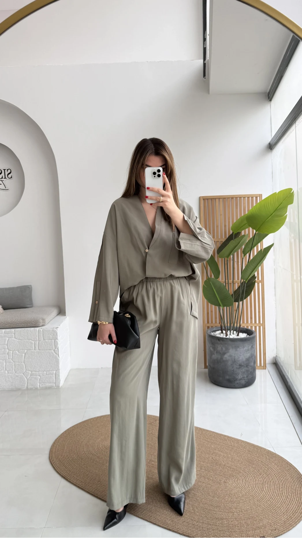 Boschetto Tencel Takım - Haki - Kod: 51260