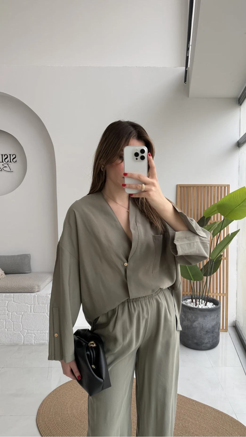 Boschetto Tencel Takım - Haki - Kod: 51260