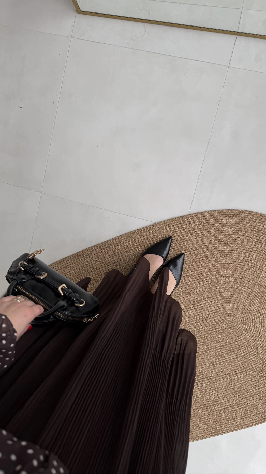 Piliseli Şifon Etek - Acı Kahve - Kod: 0928