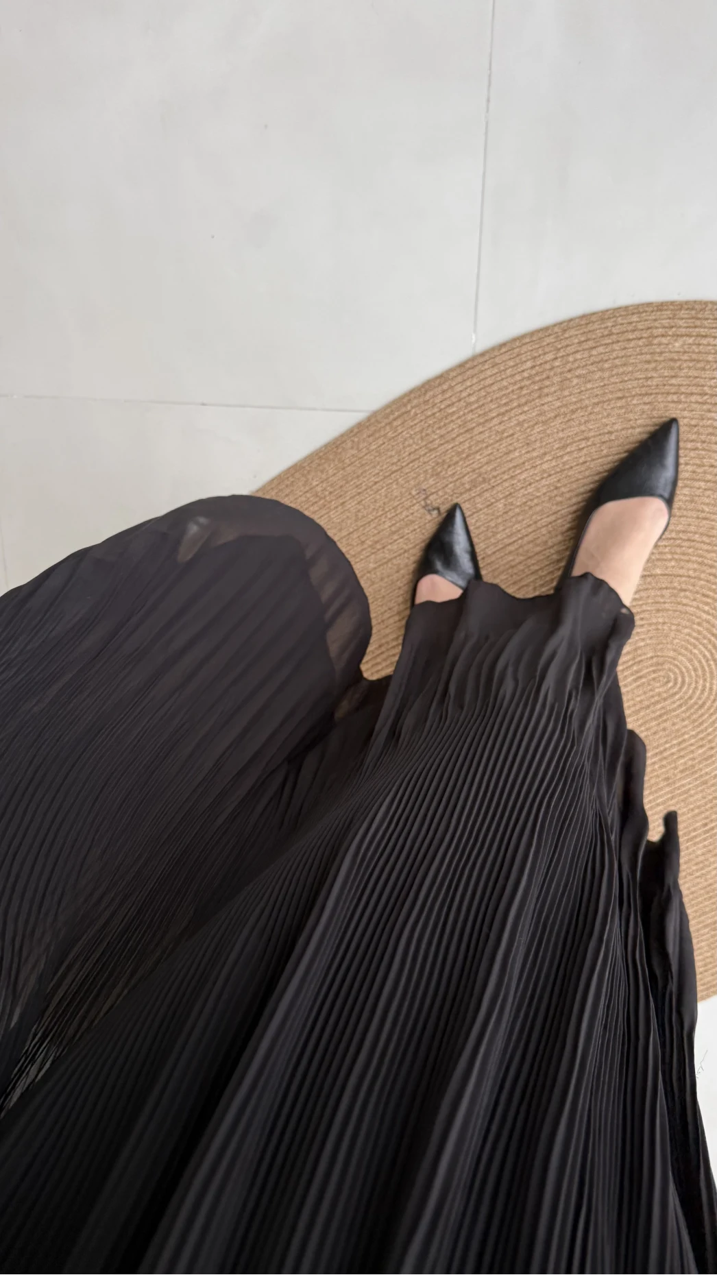 Piliseli Şifon Etek - Siyah - Kod: 0928