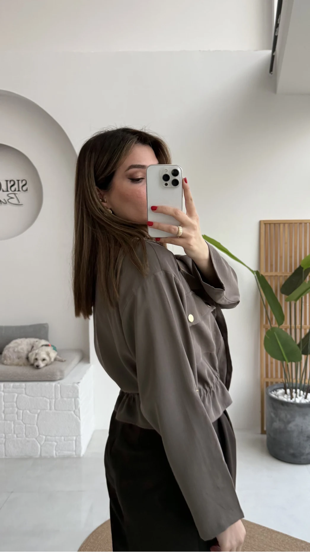 Amalfia Cepli Kısa Ceket Gömlek - Haki - Kod: 7043