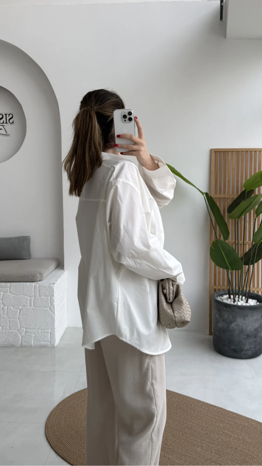 Paloma Tek Cepli Poplin Gömlek - Beyaz - Kod: 5020