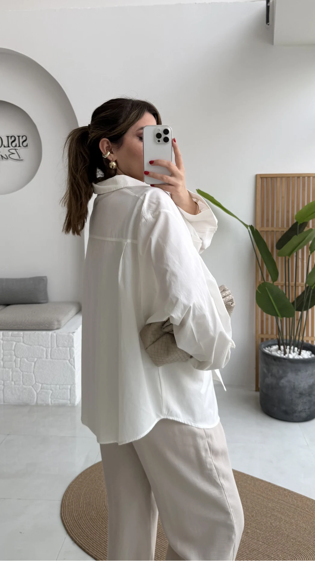 Paloma Tek Cepli Poplin Gömlek - Beyaz - Kod: 5020