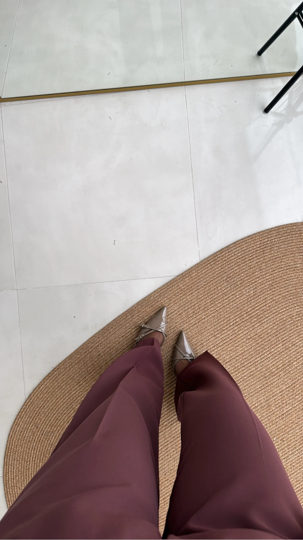 Pileli Palazzo Dökümlü Kumaş Pantolon - Gül Kurusu - Kod: 51078