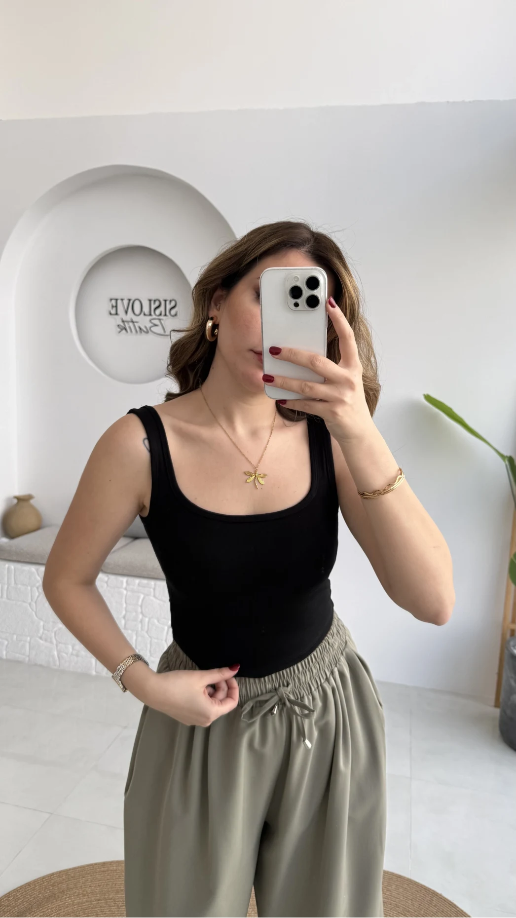 Göğüs Pedli Crop - Siyah