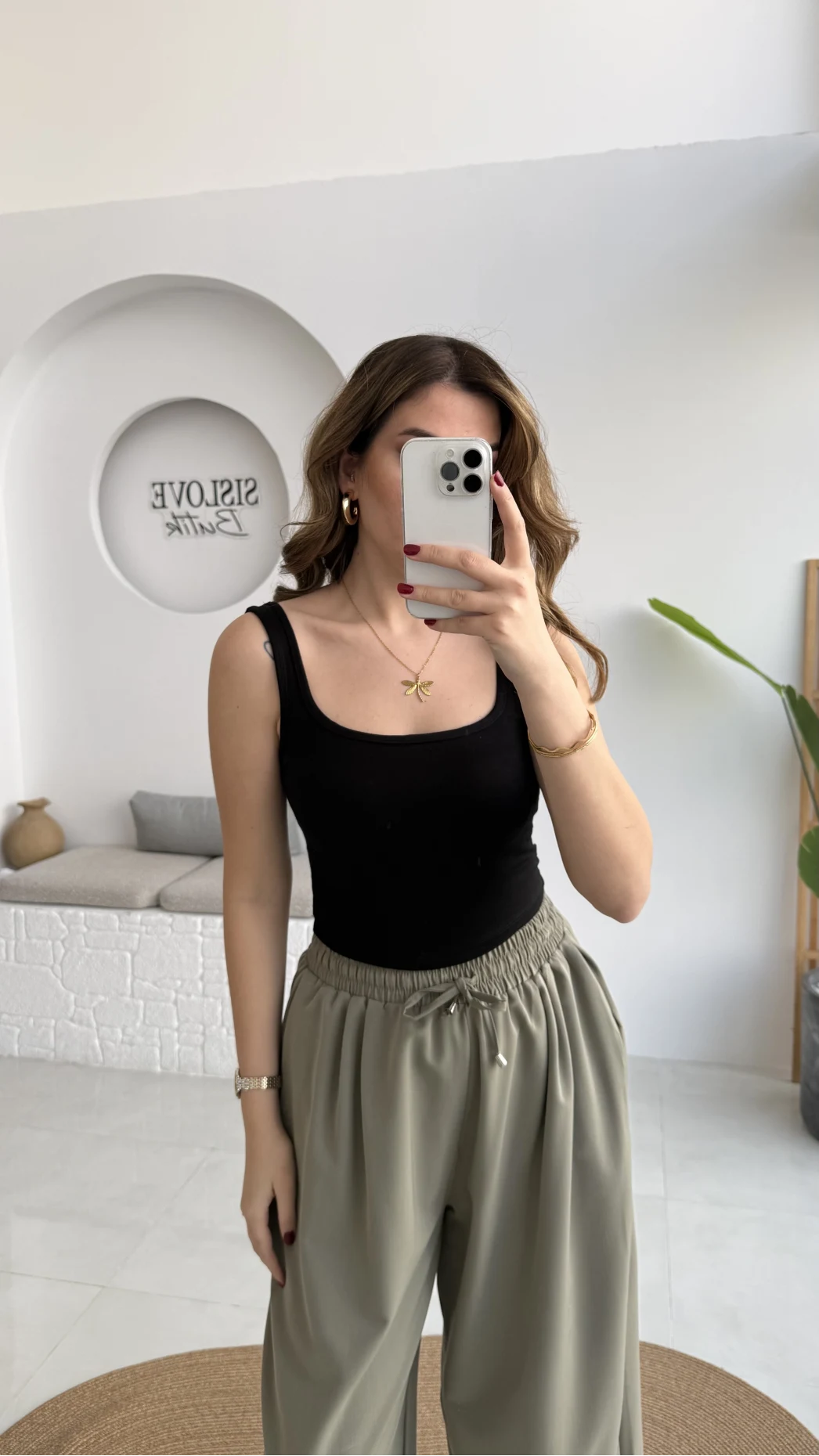 Göğüs Pedli Crop - Siyah