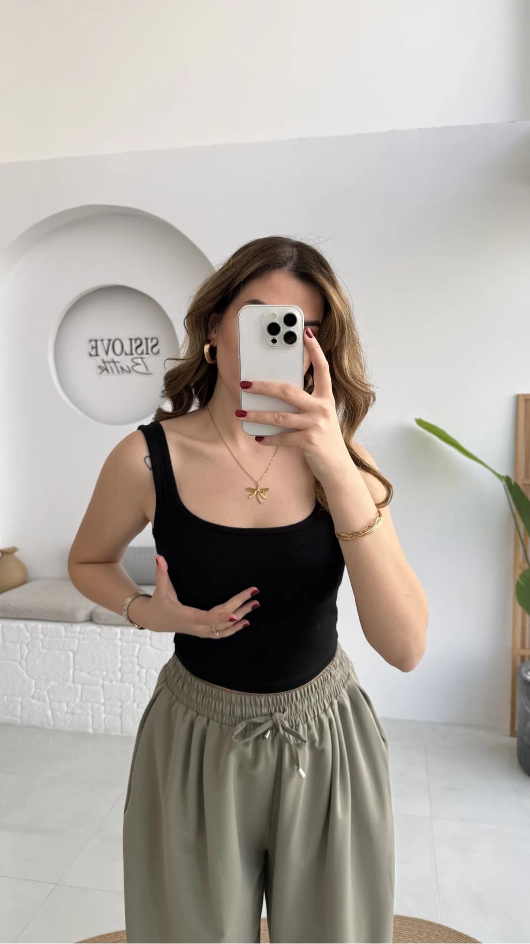 Göğüs Pedli Crop - Siyah