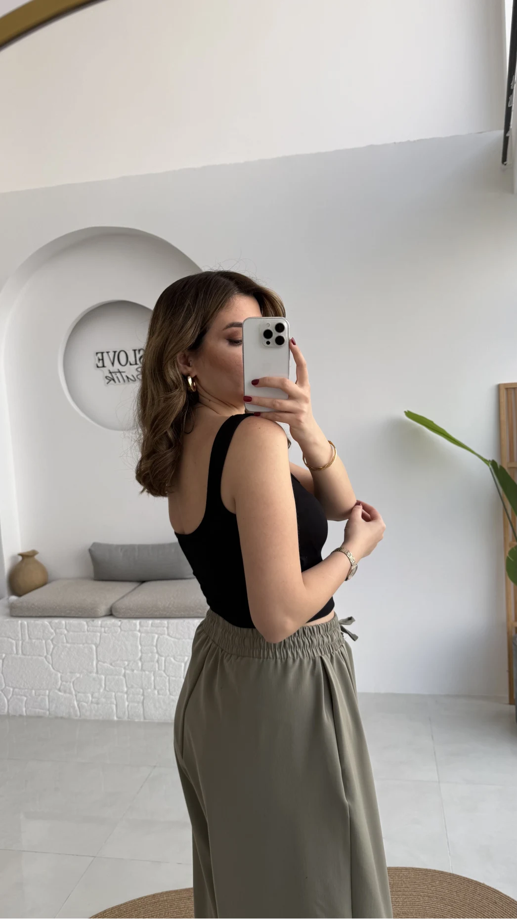 Göğüs Pedli Crop - Siyah