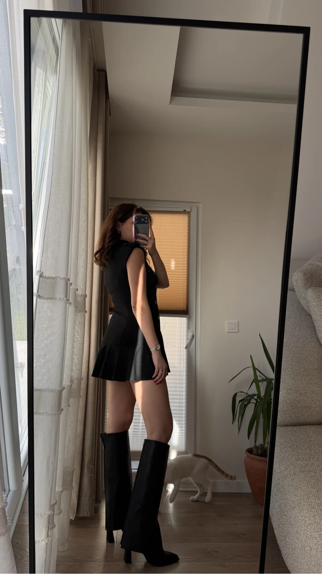 Drapeli Vatkalı Midi Elbise - Siyah - Kod: 4100