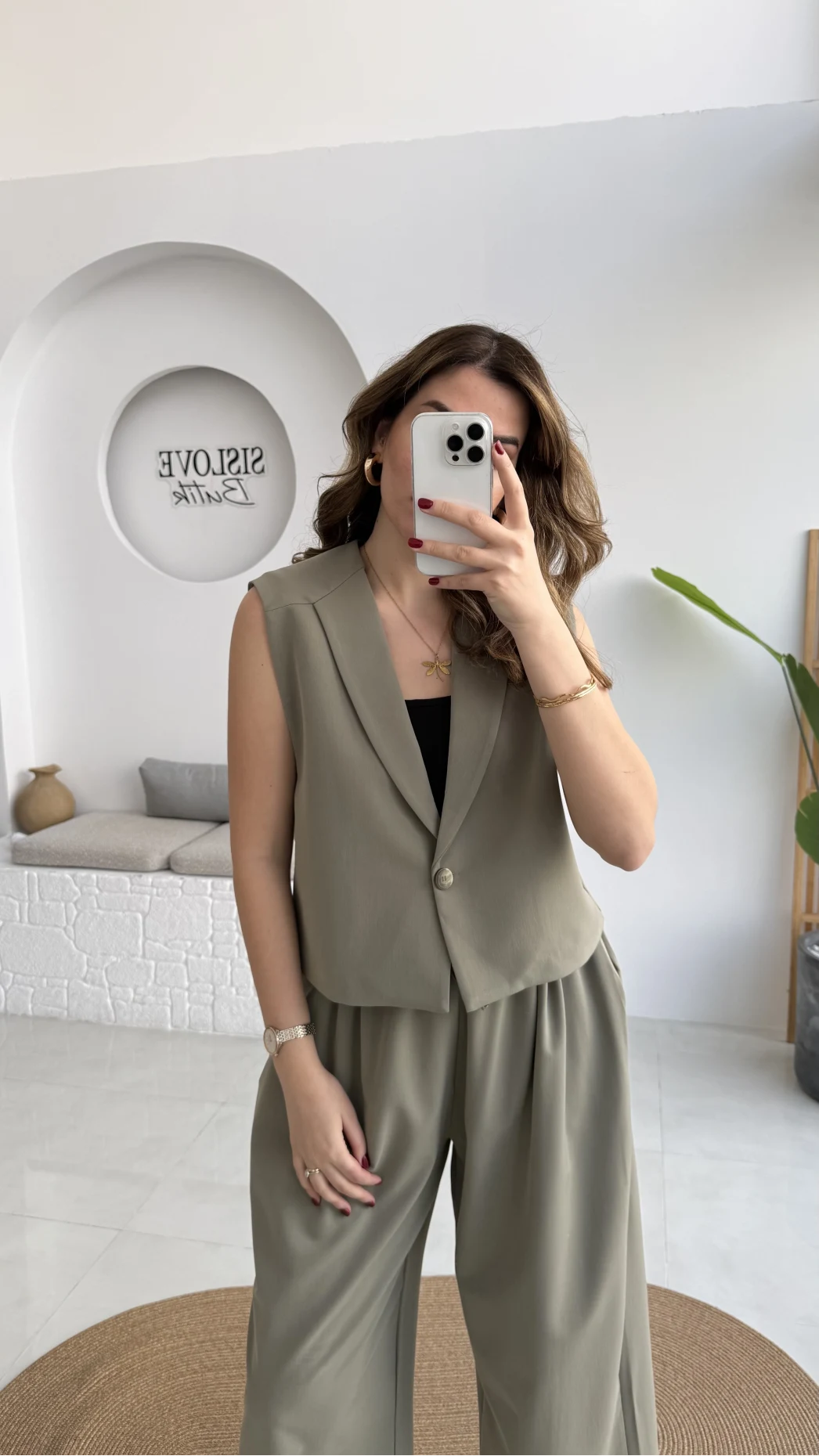 Kelly Yelek Pantolon Takım - Haki - Kod: 9588