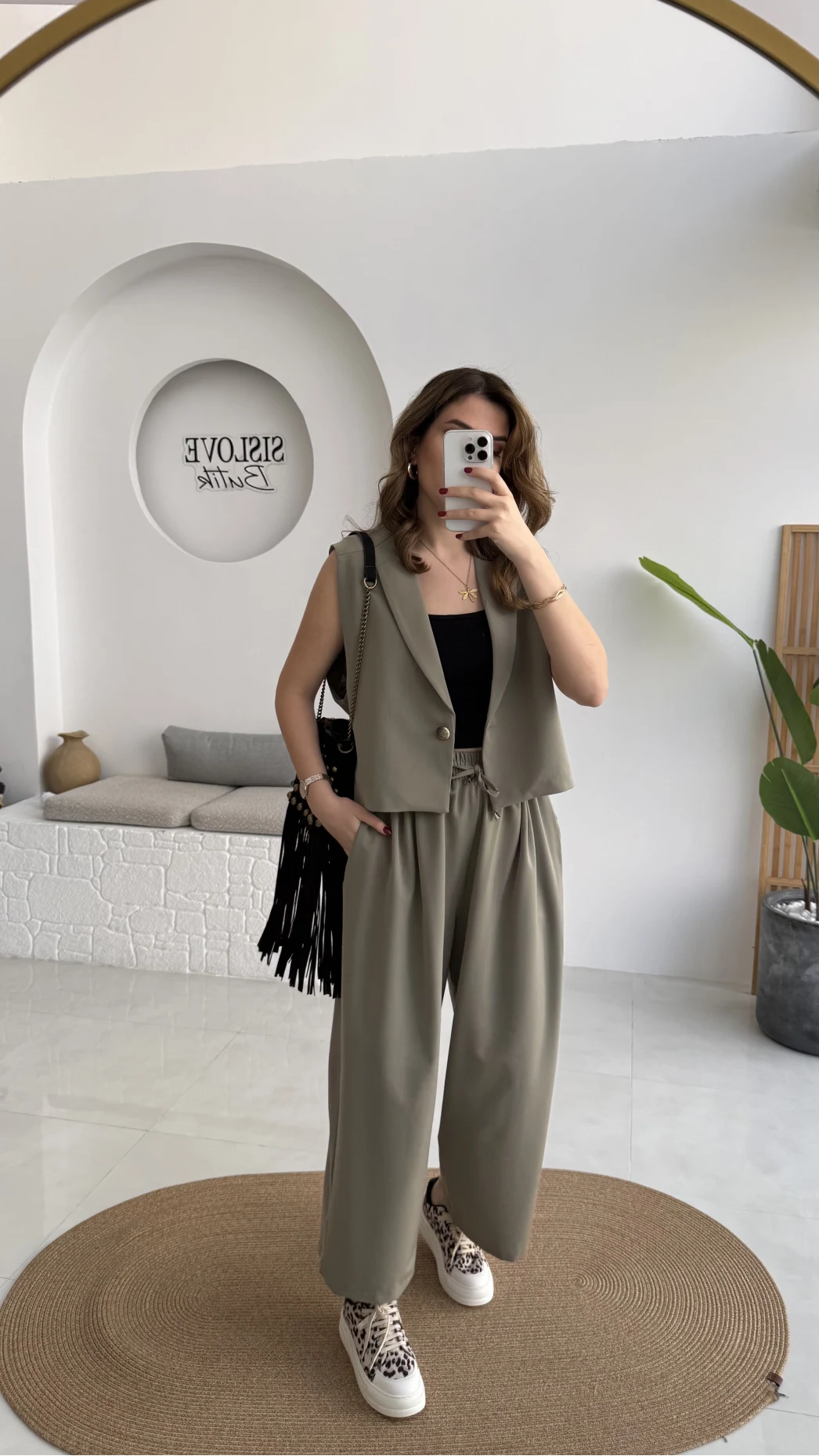 Kelly Yelek Pantolon Takım - Haki - Kod: 9588