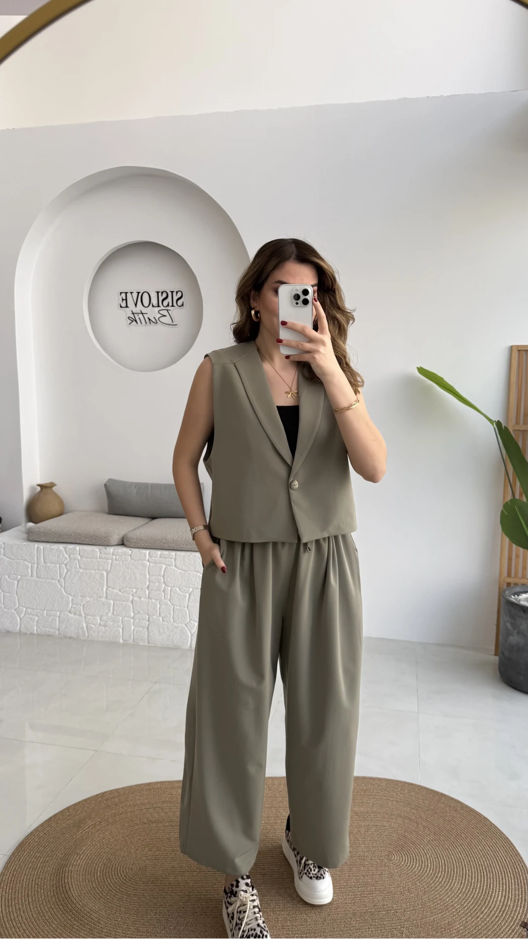 Kelly Yelek Pantolon Takım - Haki - Kod: 9588