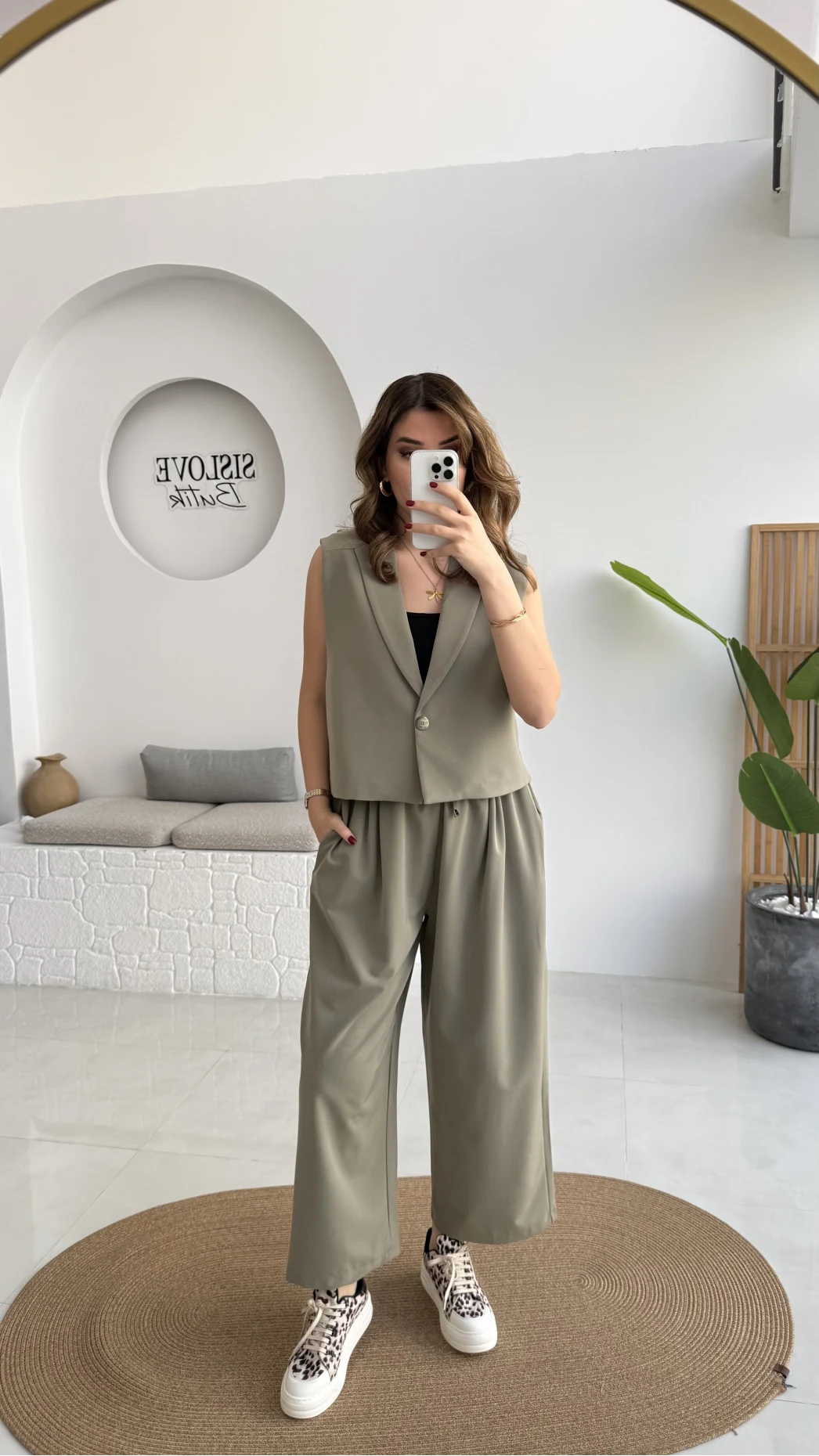 Kelly Yelek Pantolon Takım - Haki - Kod: 9588