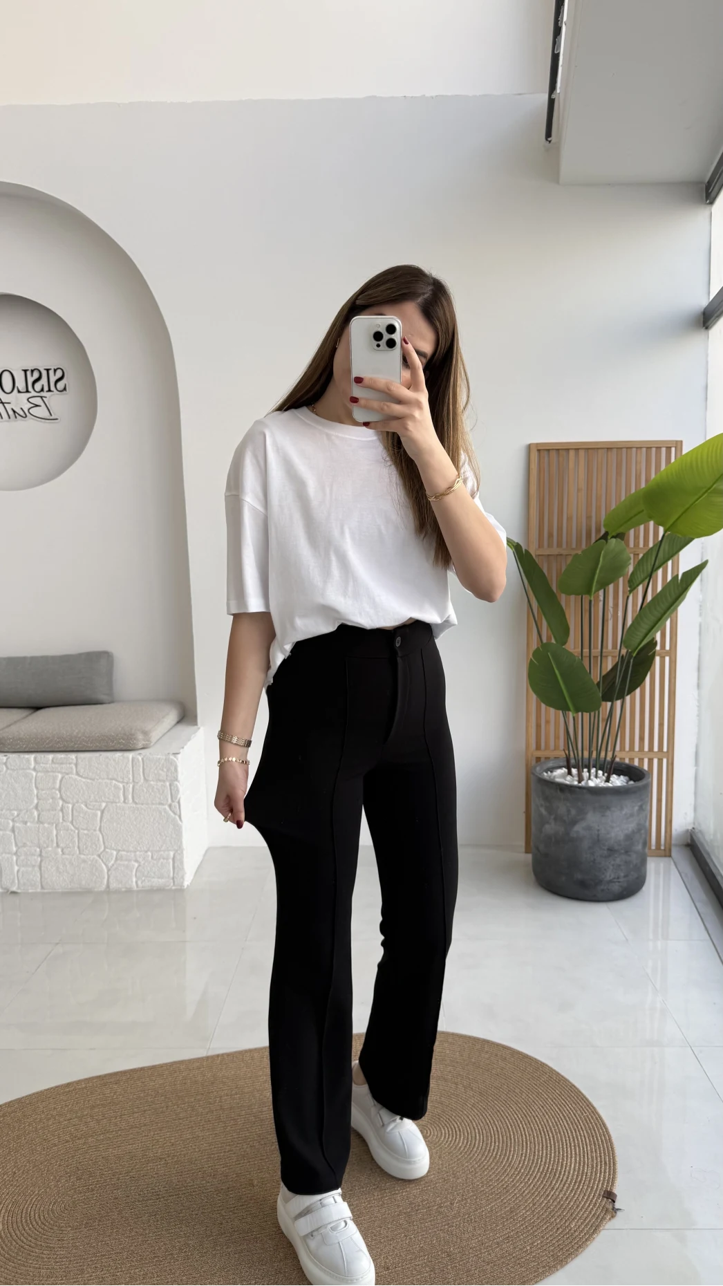 Sis Panto - Çimalı Ful Likralı Pantolon - Siyah - Kod: 1710