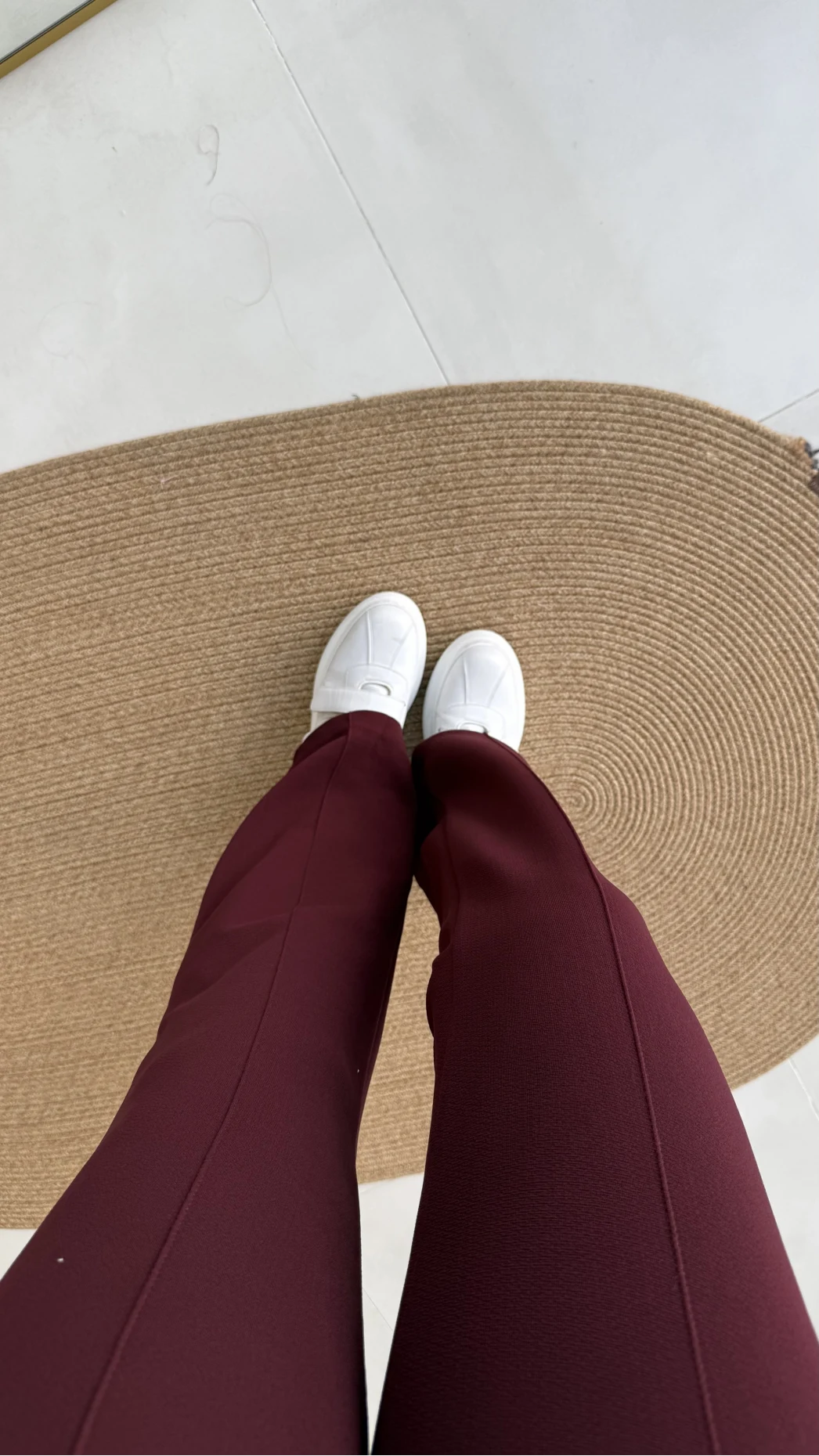 Sis Panto - Çimalı Ful Likralı Pantolon - Bordo - Kod: 1710