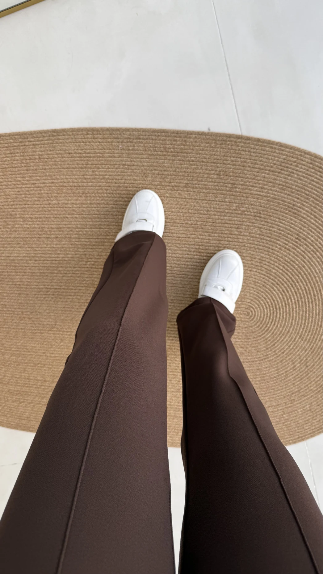 Sis Panto - Çimalı Ful Likralı Pantolon - Kahverengi - Kod: 1710