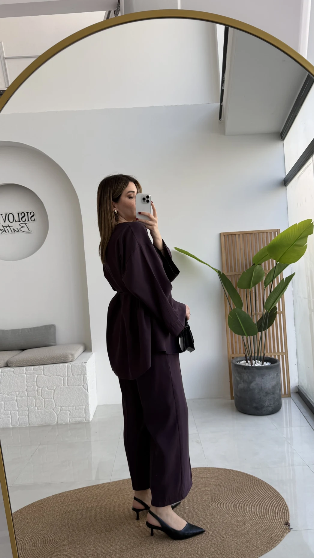 Palermo Bağcıklı Düğmeli Takım - Mürdüm - Kod: 8916