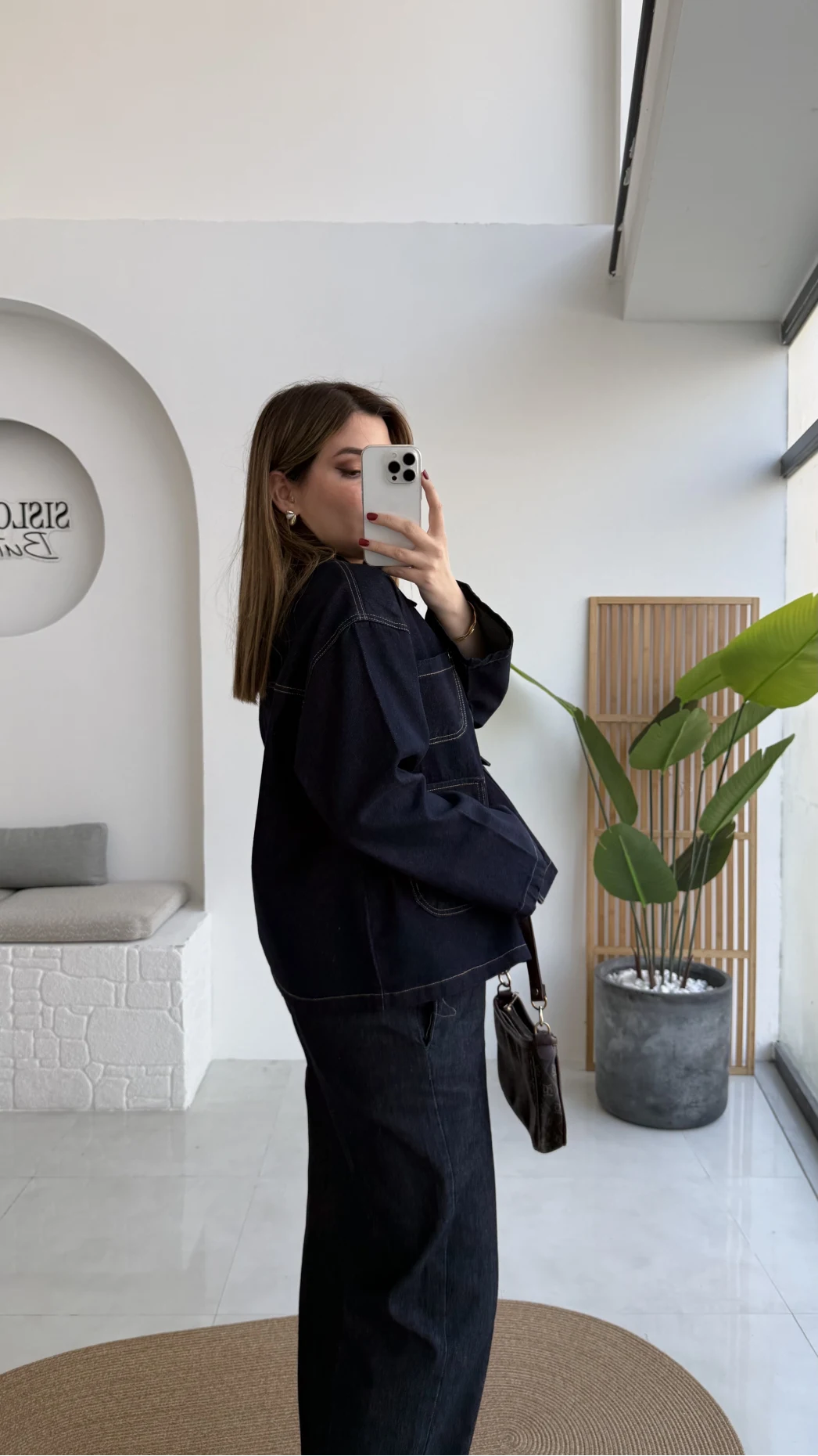 Blondie Düğmeli Denim Ceket - Lacivert - Kod: 2050