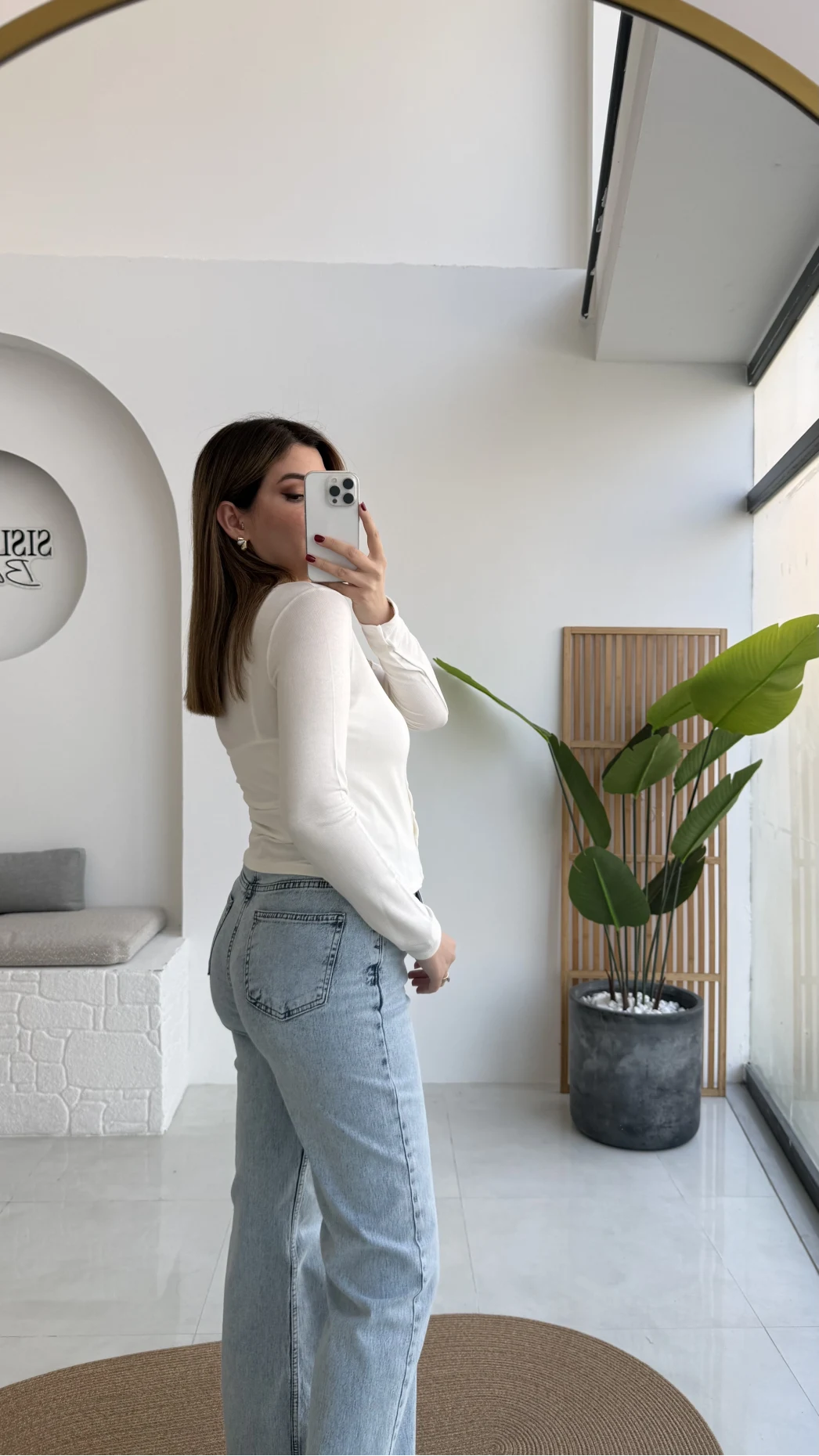 Ella Düğmeli Uzun Triko Hırka - Ekru