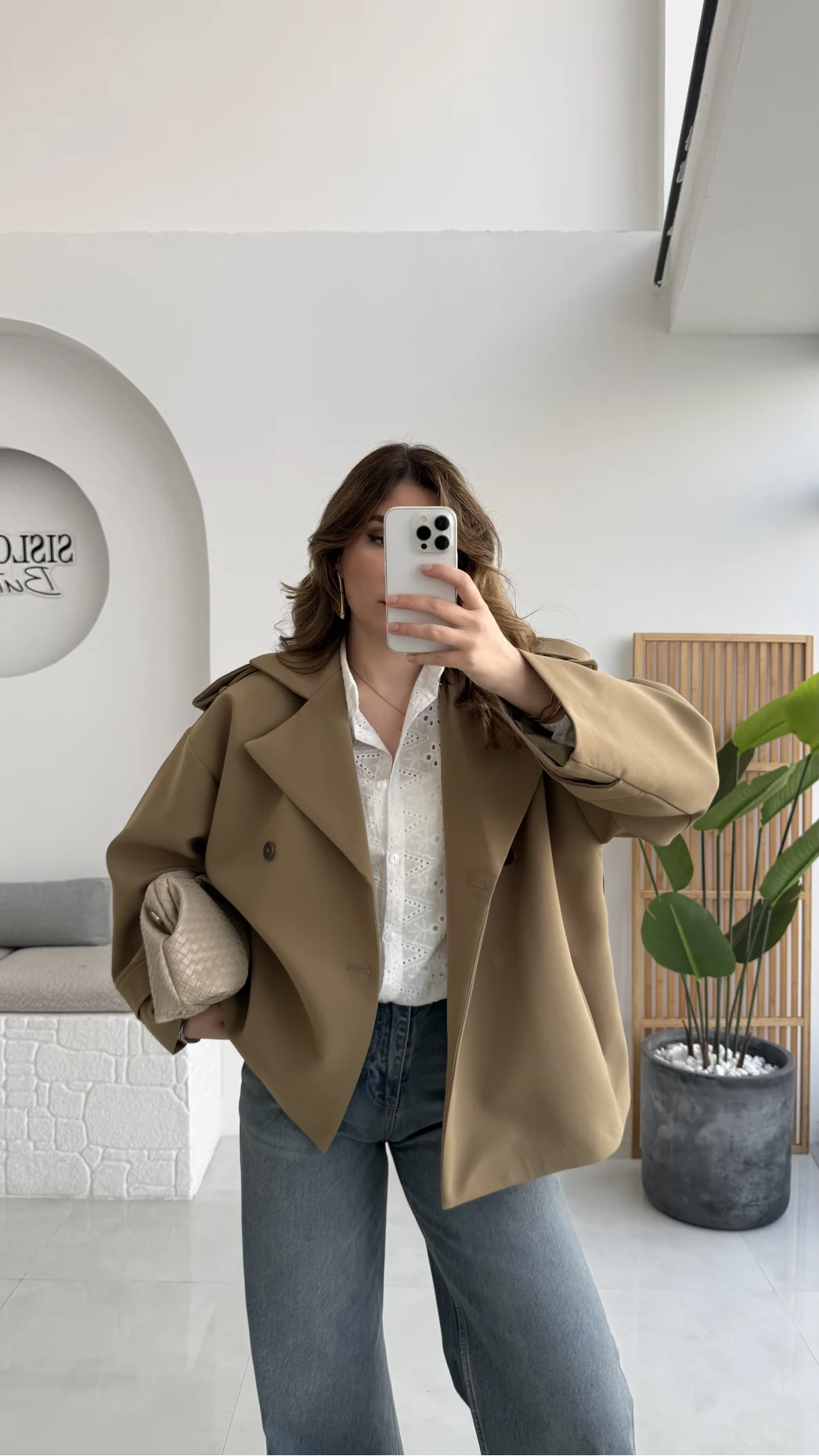 Prudence Kemerli Oversize Blazer Ceket - Olive - Kod: 9719