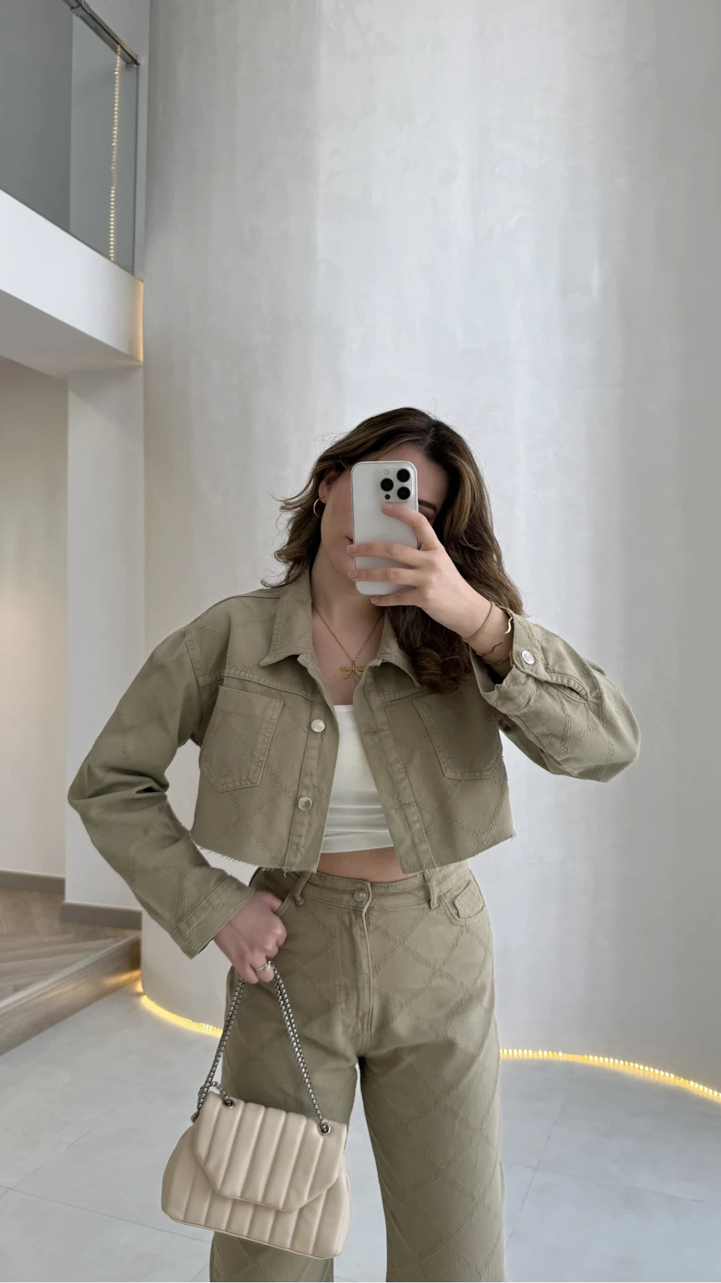 Lavinia Dokulu Crop Ceket - Mint - Kod: 00147