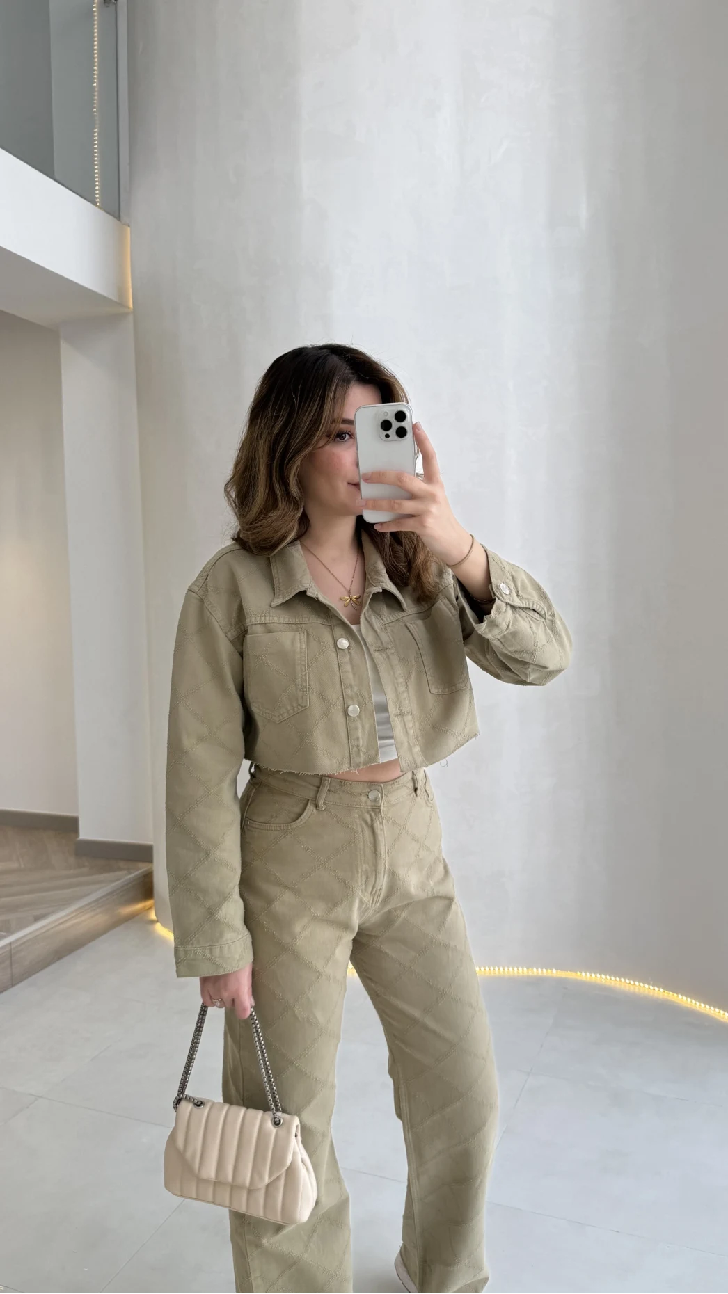 Lavinia Dokulu Crop Ceket - Mint - Kod: 00147