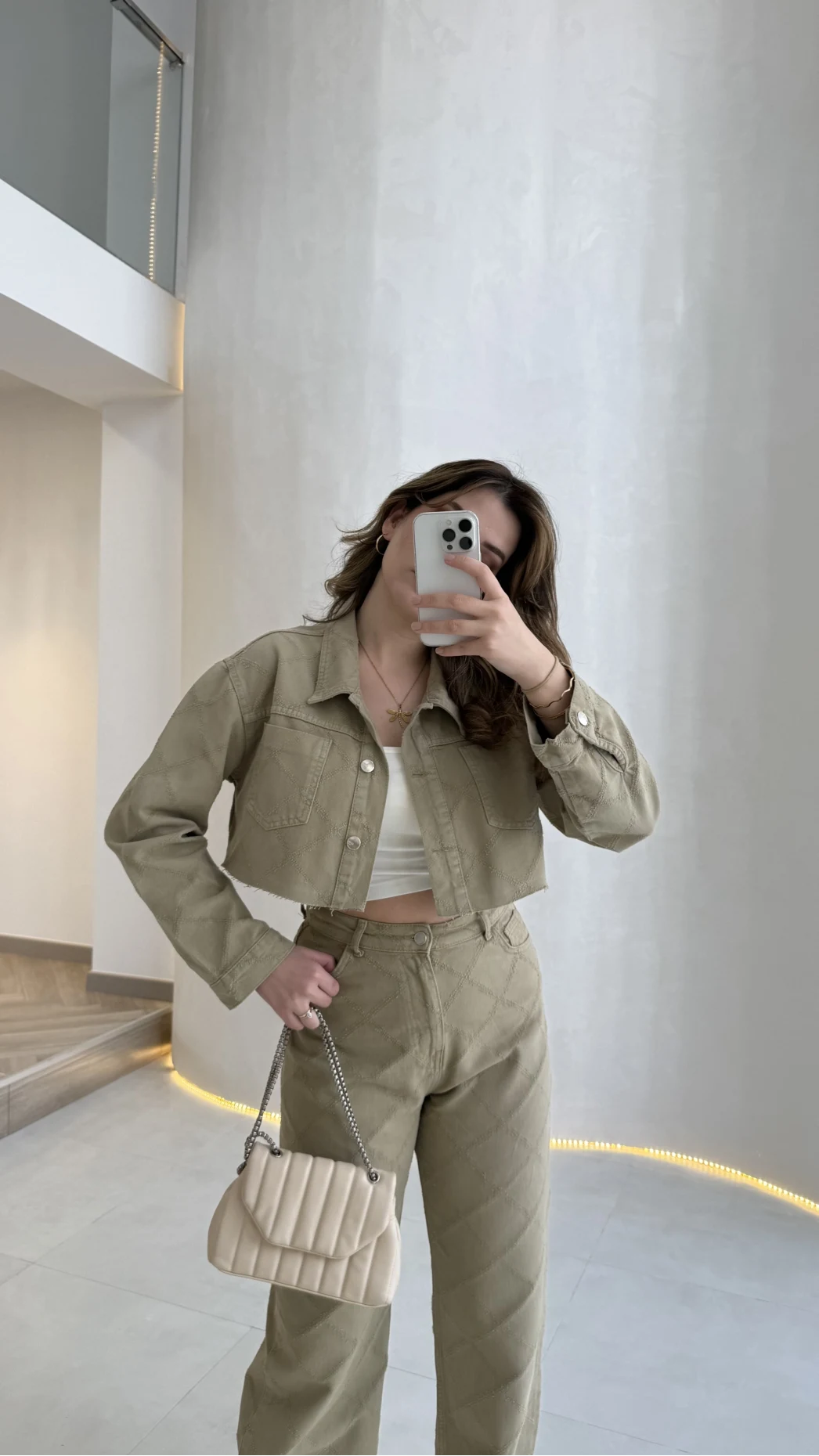 Lavinia Dokulu Crop Ceket - Mint - Kod: 00147