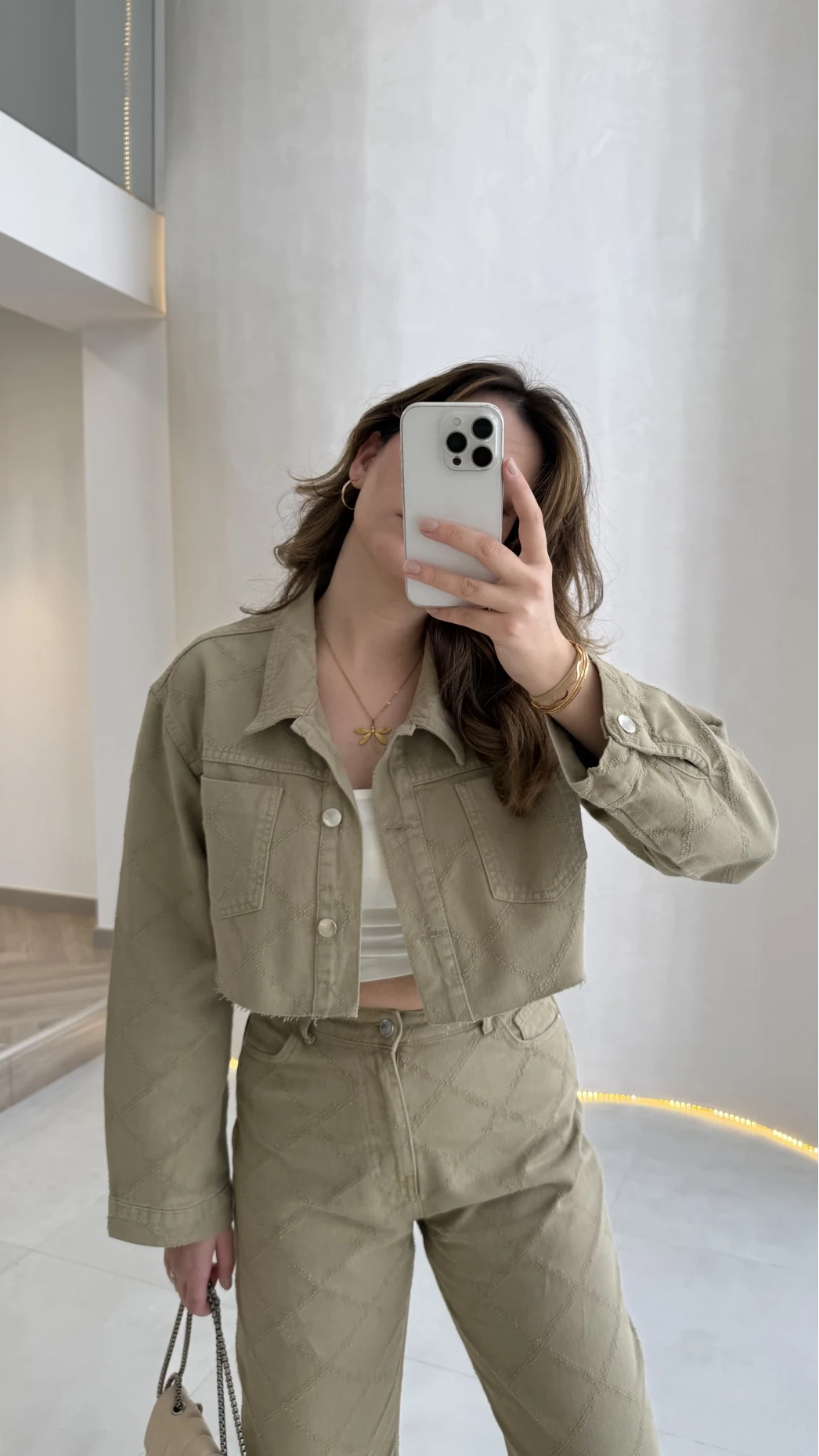 Lavinia Dokulu Crop Ceket - Mint - Kod: 00147