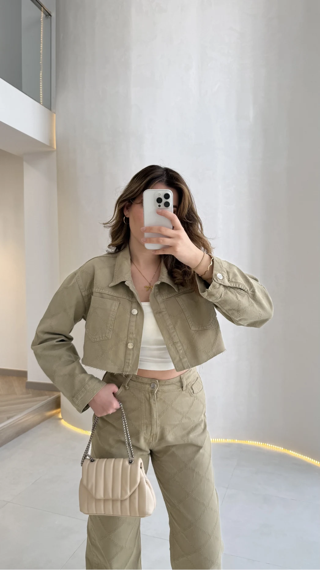 Lavinia Dokulu Crop Ceket - Mint - Kod: 00147