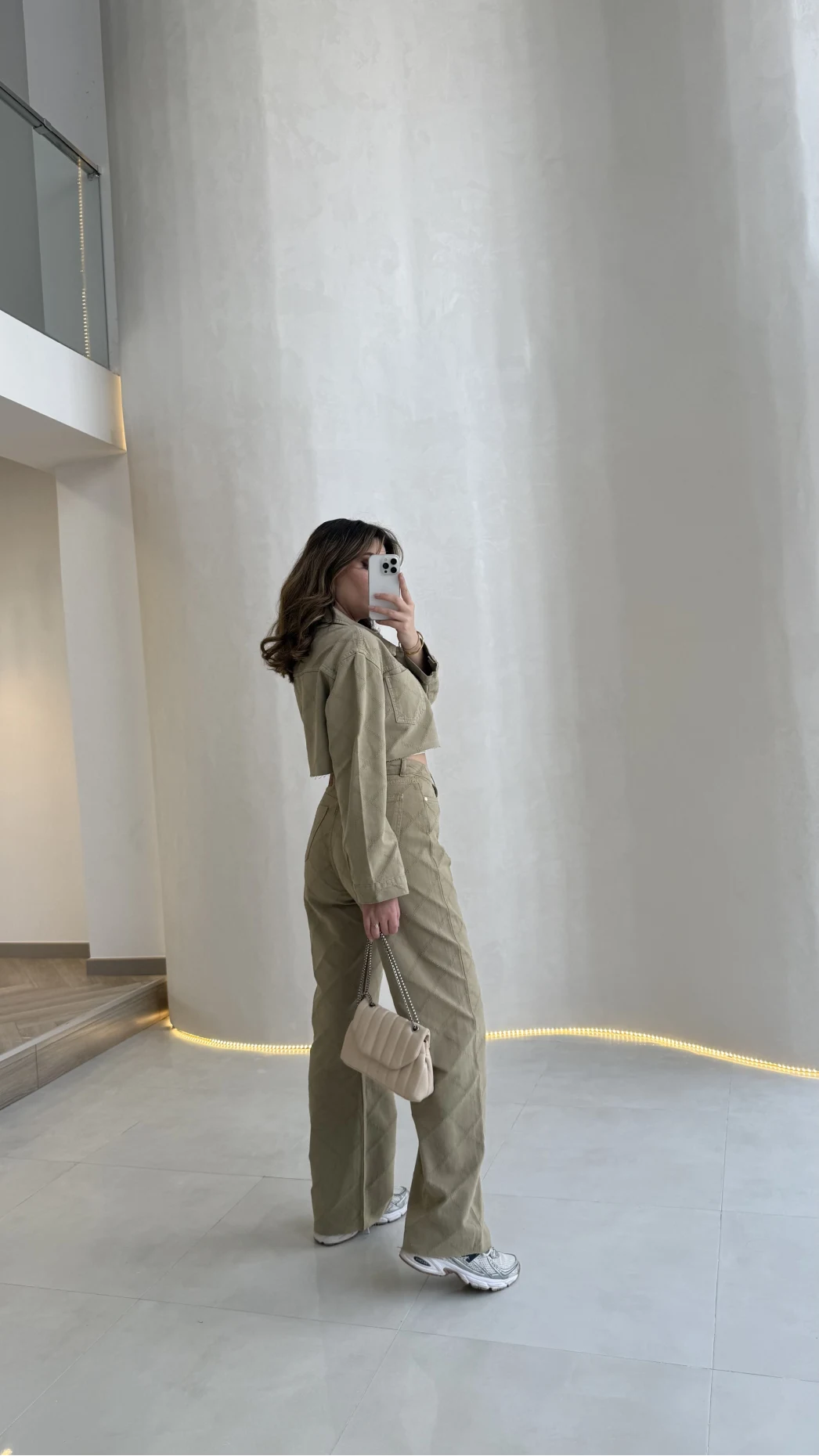 Quz Dokulu Yüksek Bel Kot Jean Pantolon - Mint - Kod: 00145