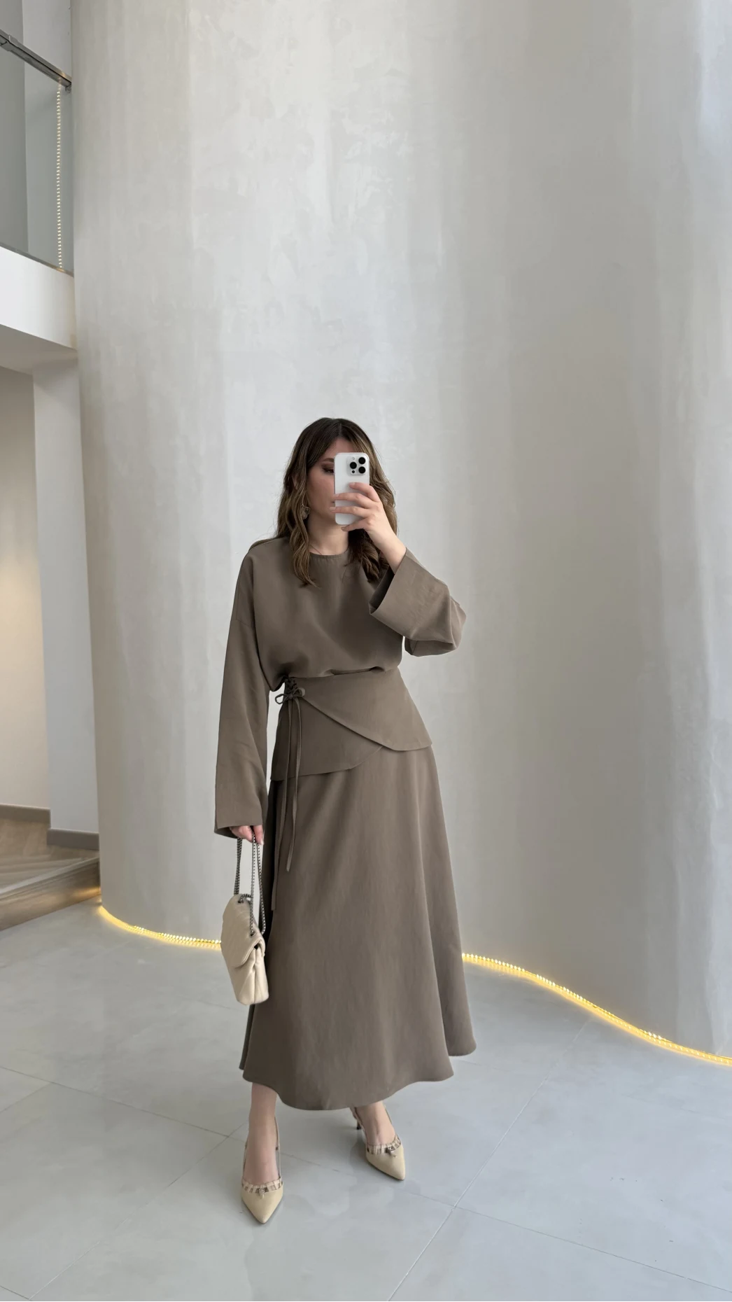 La Fortuna Bel Detay Bağcıklı Takım - Haki - Kod: 9034