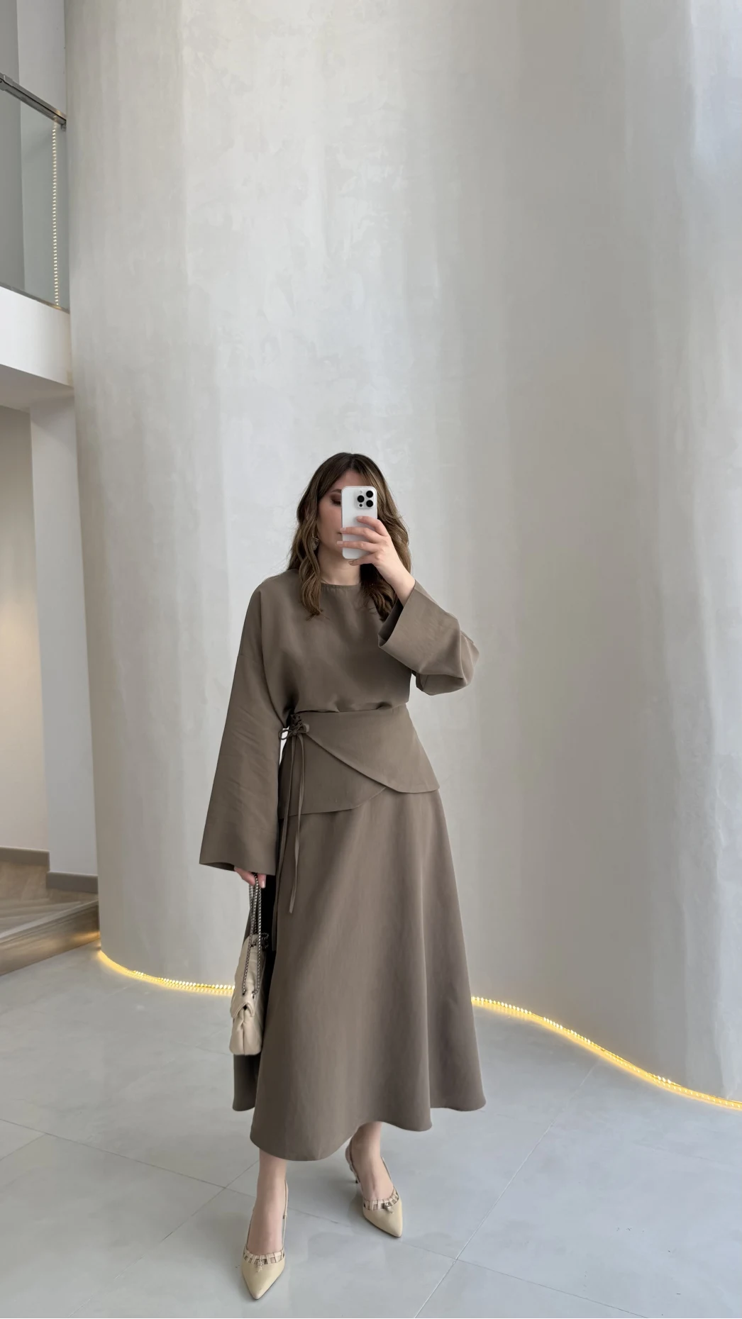 La Fortuna Bel Detay Bağcıklı Takım - Haki - Kod: 9034