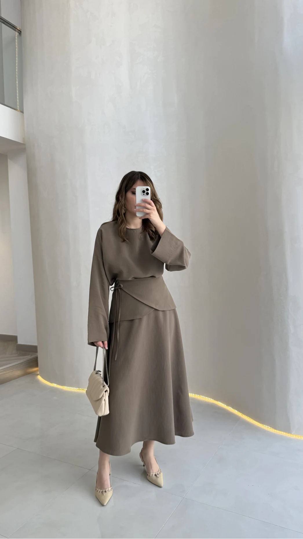 La Fortuna Bel Detay Bağcıklı Takım - Haki - Kod: 9034