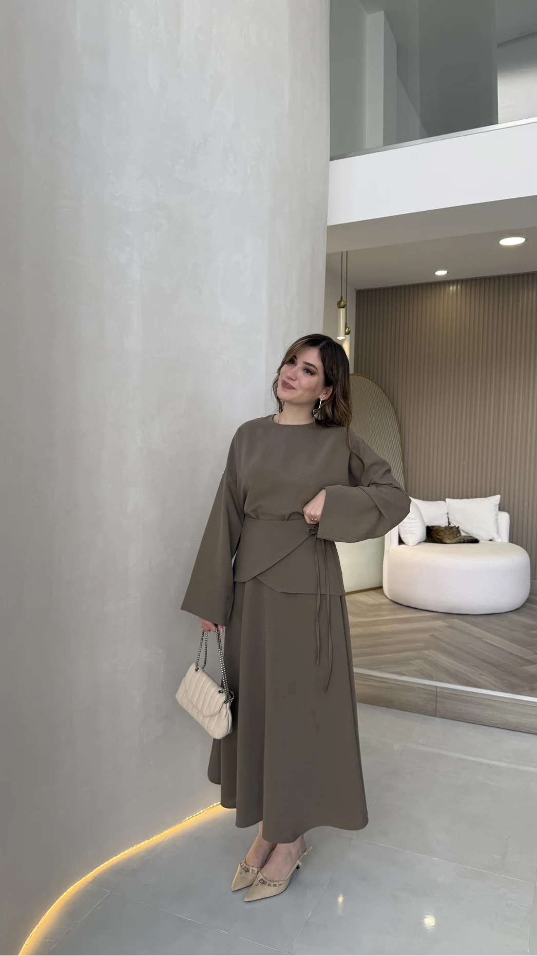 La Fortuna Bel Detay Bağcıklı Takım - Haki - Kod: 9034