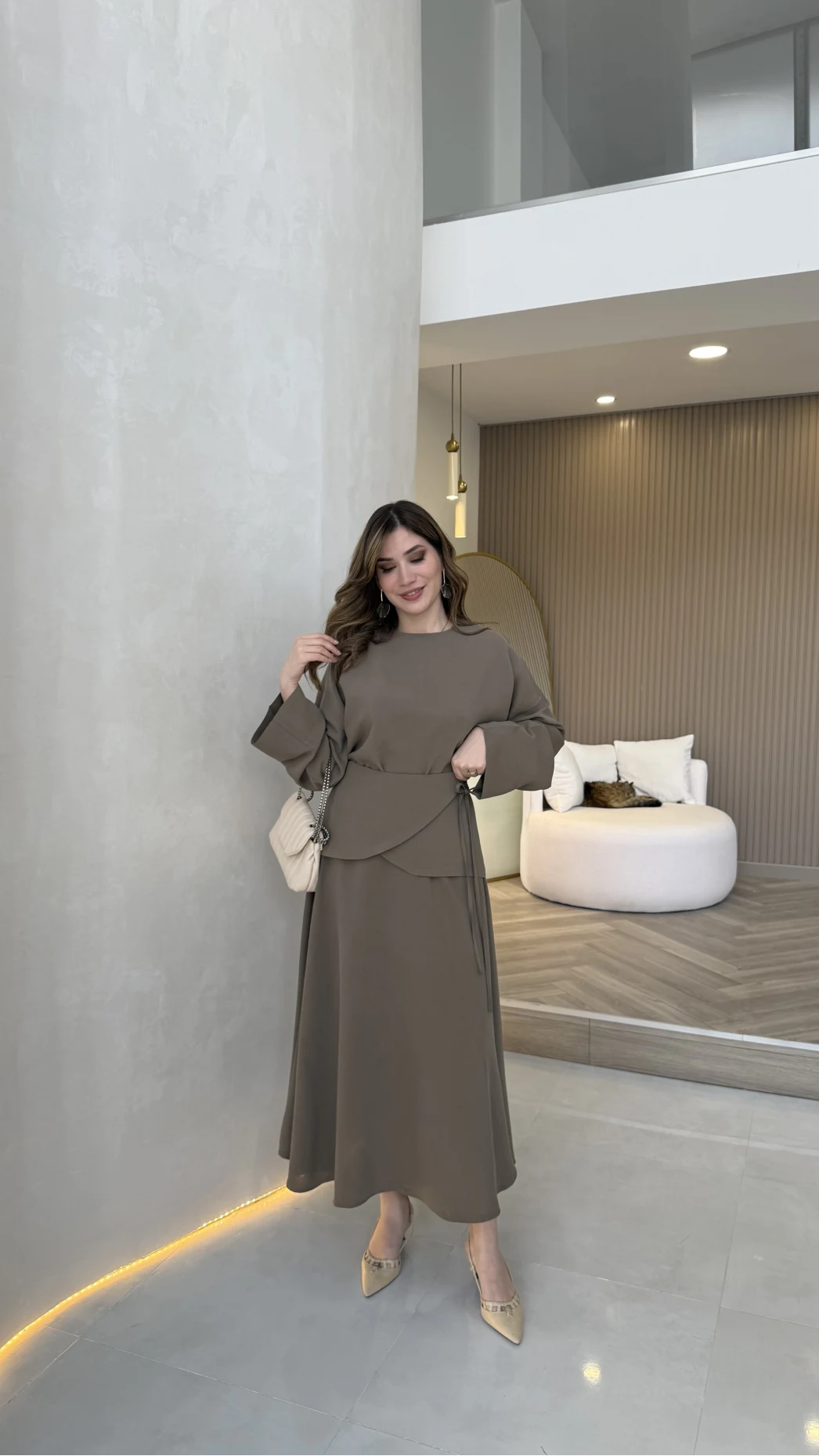 La Fortuna Bel Detay Bağcıklı Takım - Haki - Kod: 9034