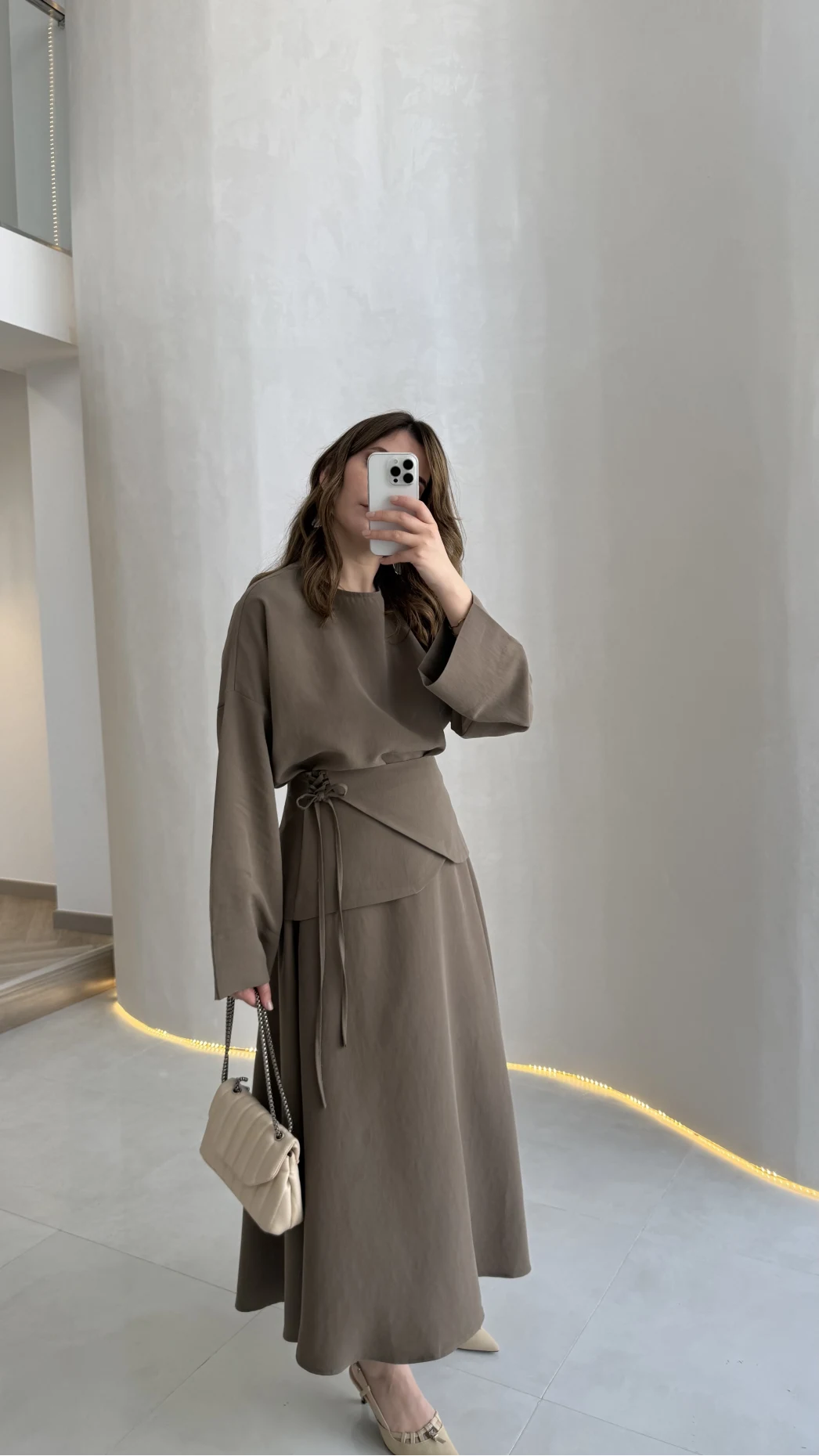 La Fortuna Bel Detay Bağcıklı Takım - Haki - Kod: 9034