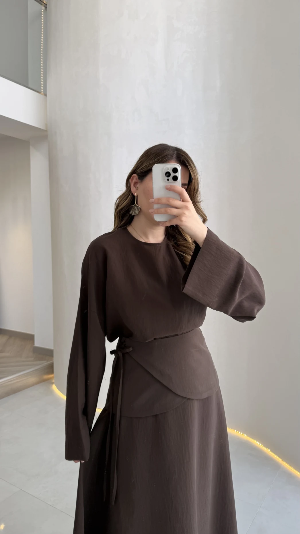 La Fortuna Bel Detay Bağcıklı Takım - Kahve - Kod: 9034