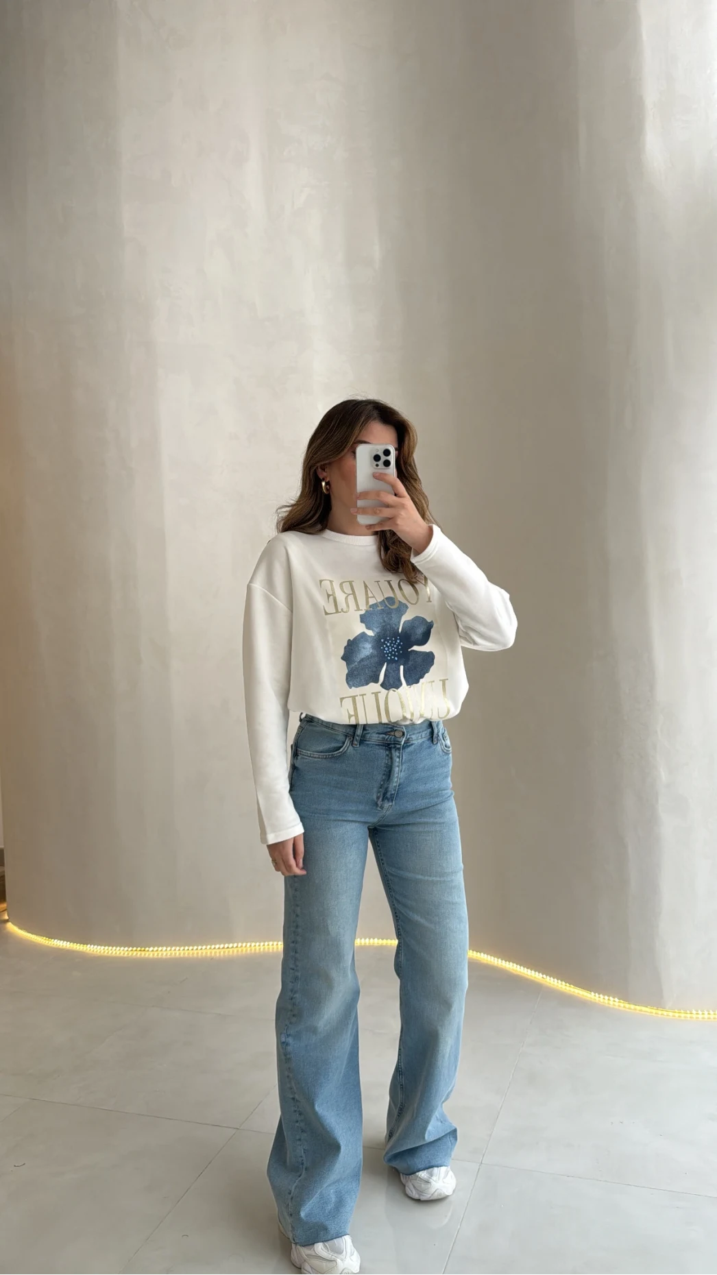 Jomo Yüksek Bel Likralı Denim Jean Pantolon - Mavi - Kod: 3462