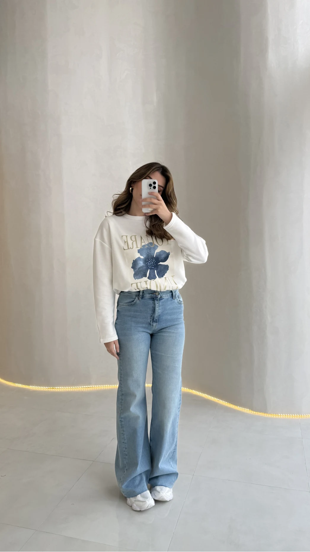 Jomo Yüksek Bel Likralı Denim Jean Pantolon - Mavi - Kod: 3462