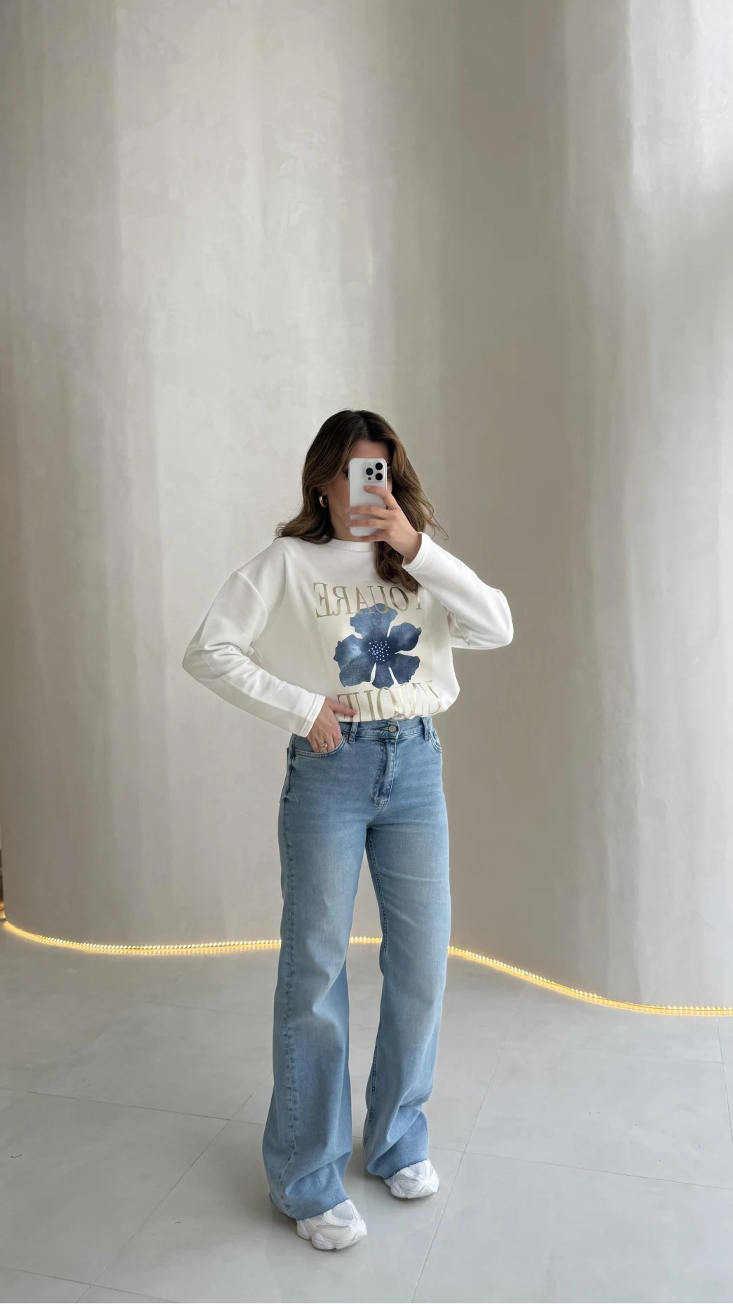 Jomo Yüksek Bel Likralı Denim Jean Pantolon - Mavi - Kod: 3462