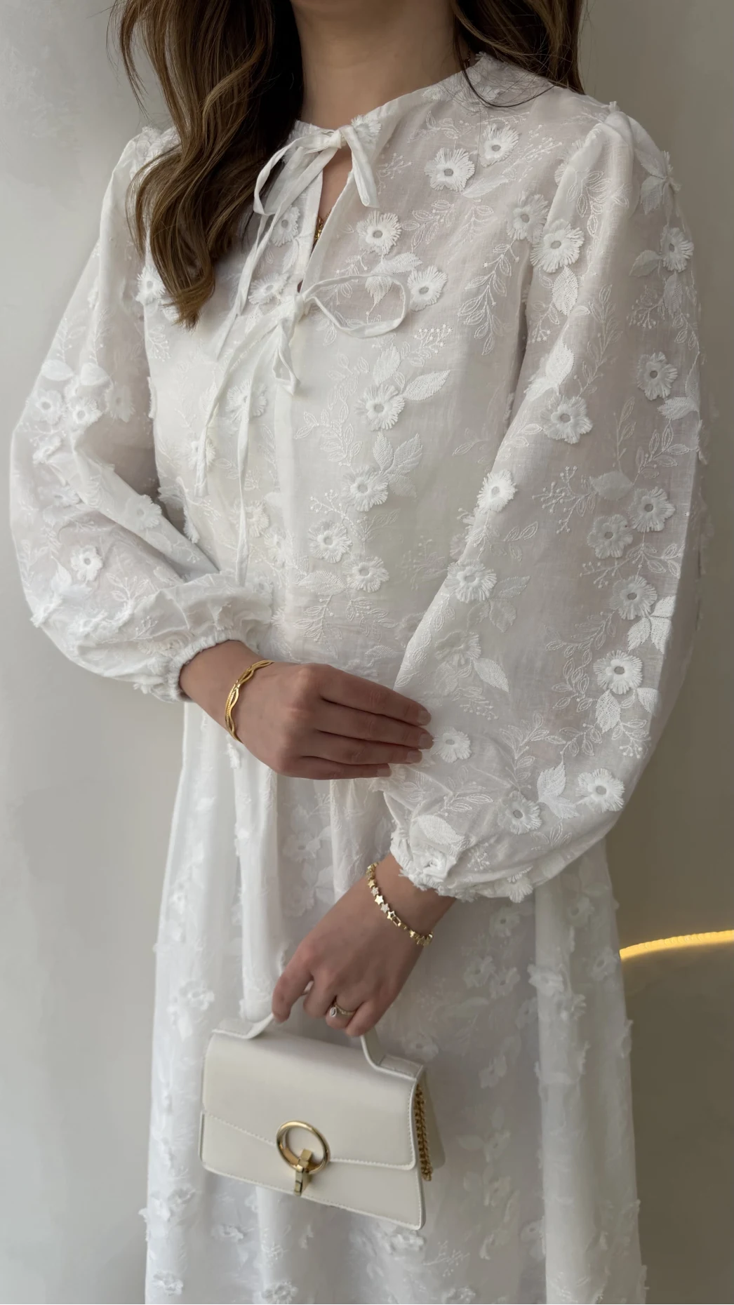 Mona Çiçek Dokulu Etek-Buz Takım - Ekru - Kod: 6046