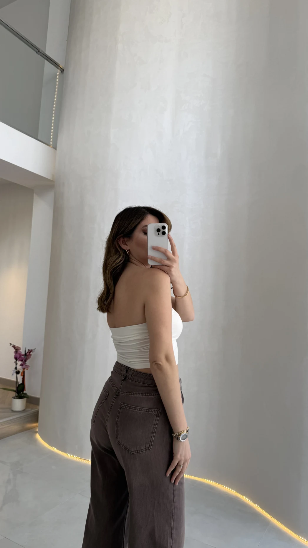 Straplez Crop Pedli Body - Ekru - Kod: 23369