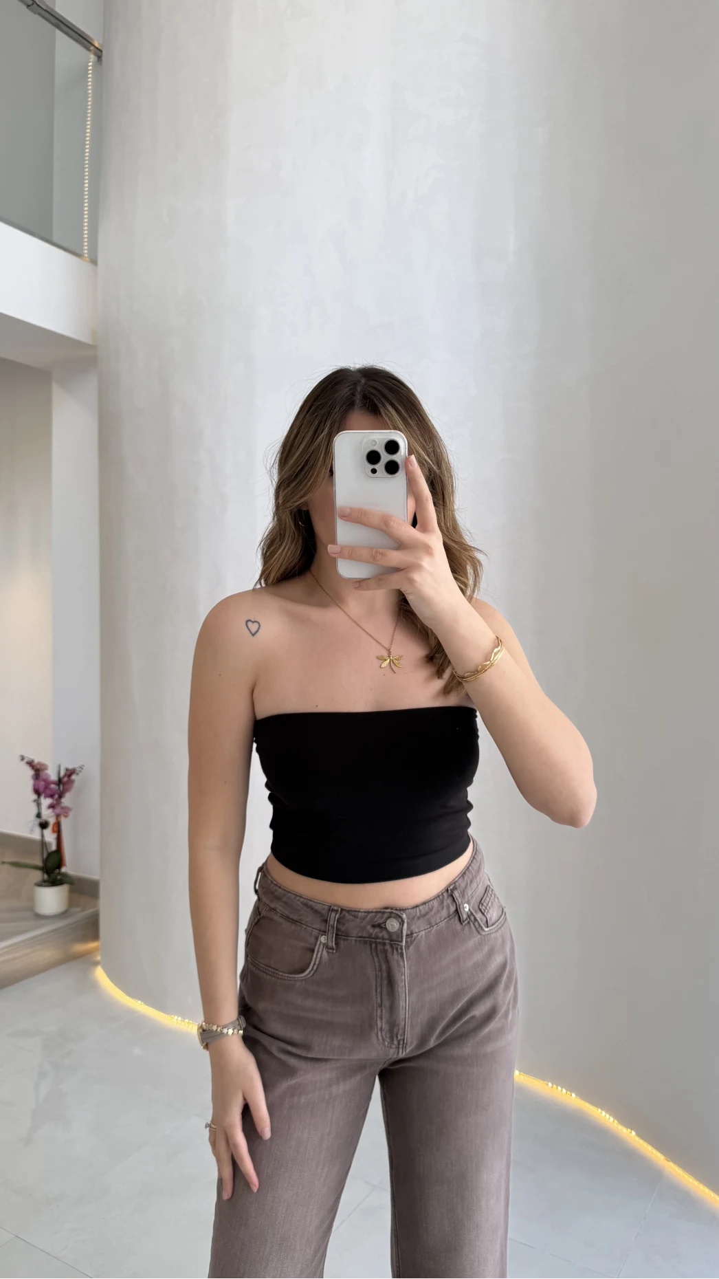 Straplez Crop Pedli Body - Siyah - Kod: 23369