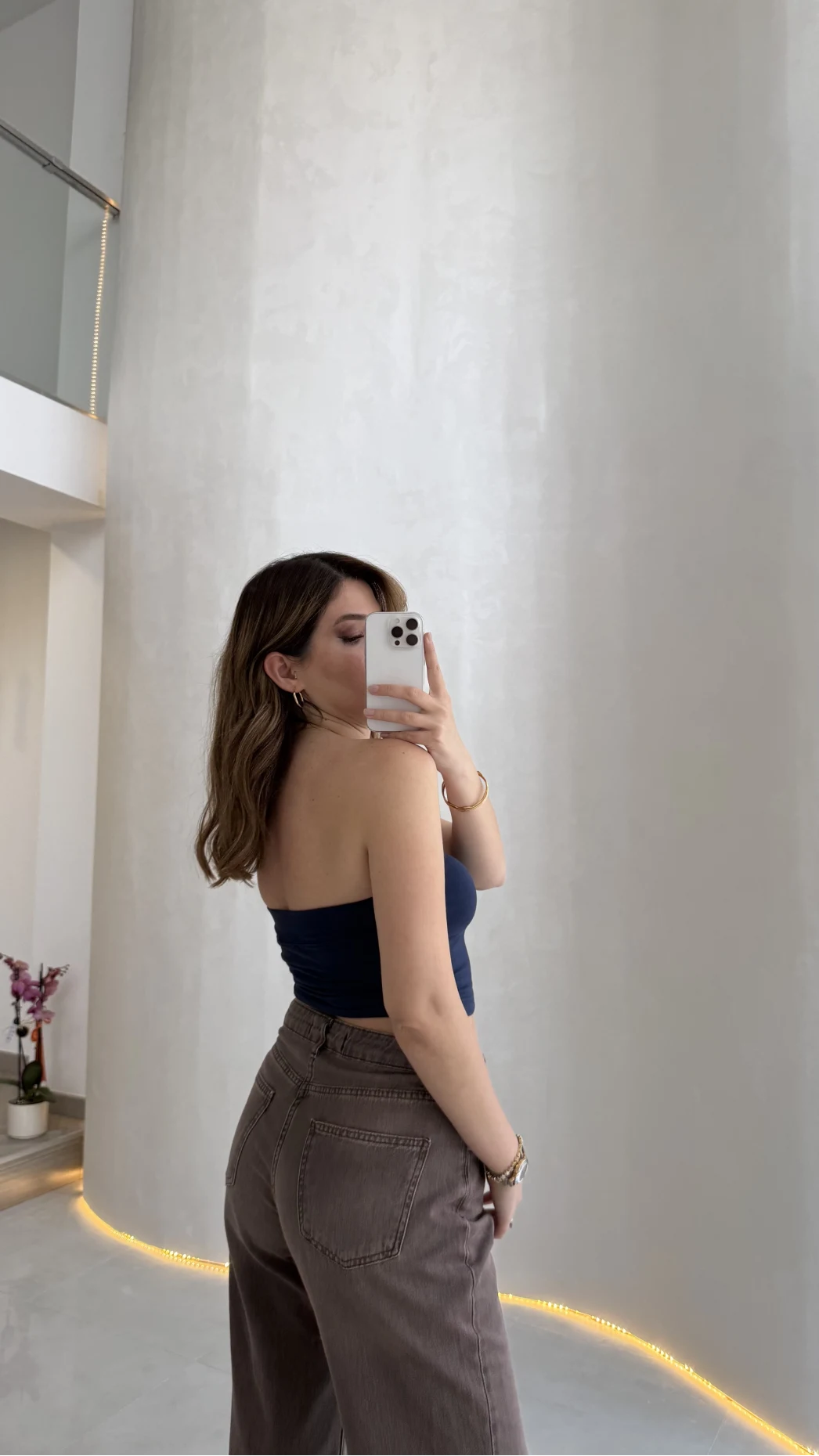 Straplez Crop Pedli Body - Lacivert - Kod: 23369