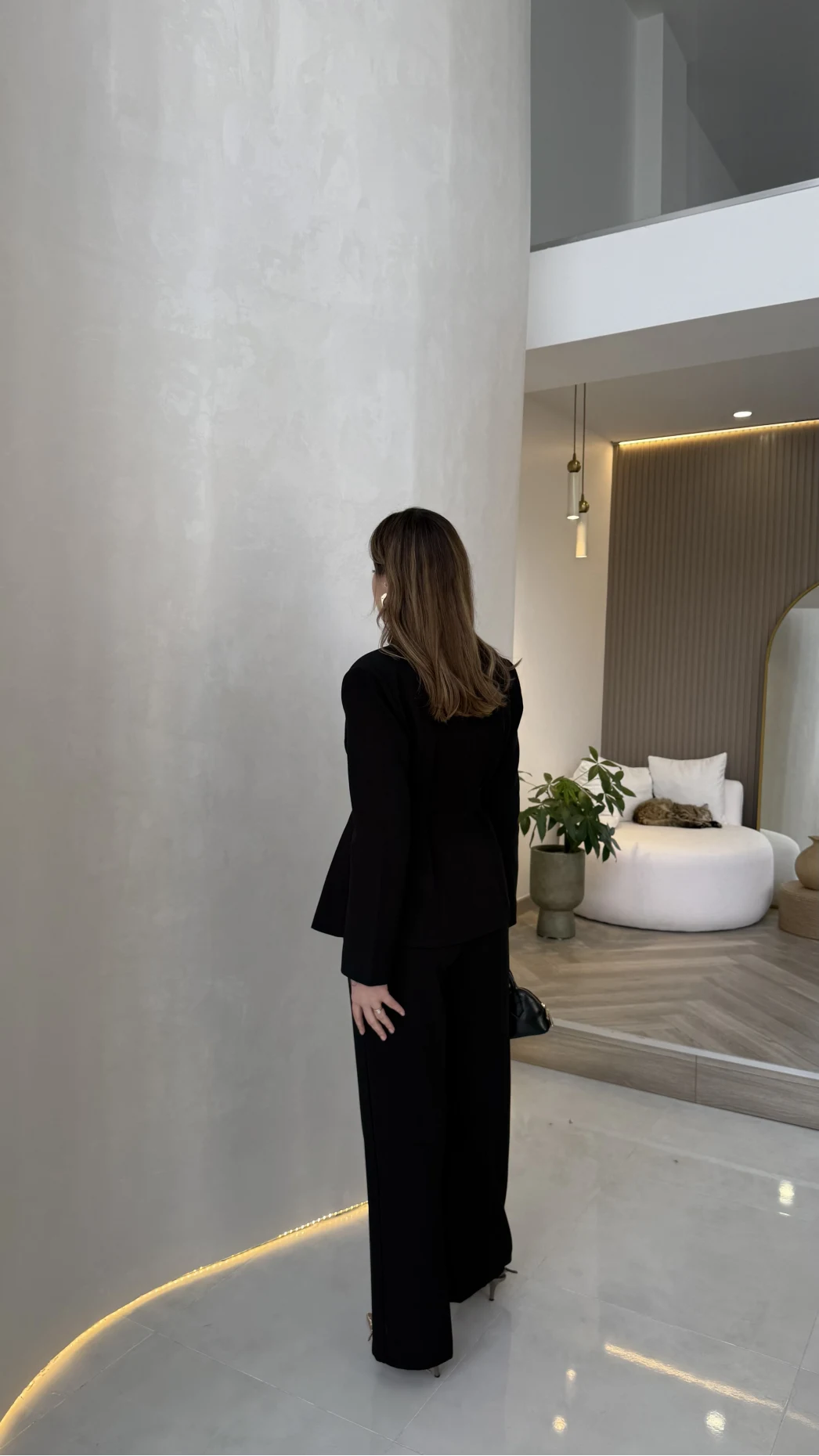 Charlotte Pilili Bele Oturan Takım - Siyah - Kod: 8884