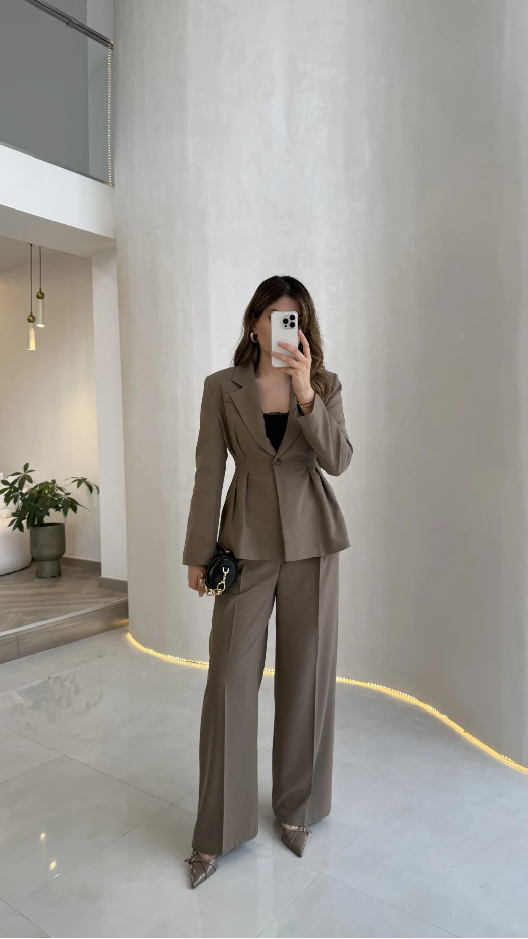 Charlotte Pilili Bele Oturan Takım - Haki - Kod: 8884