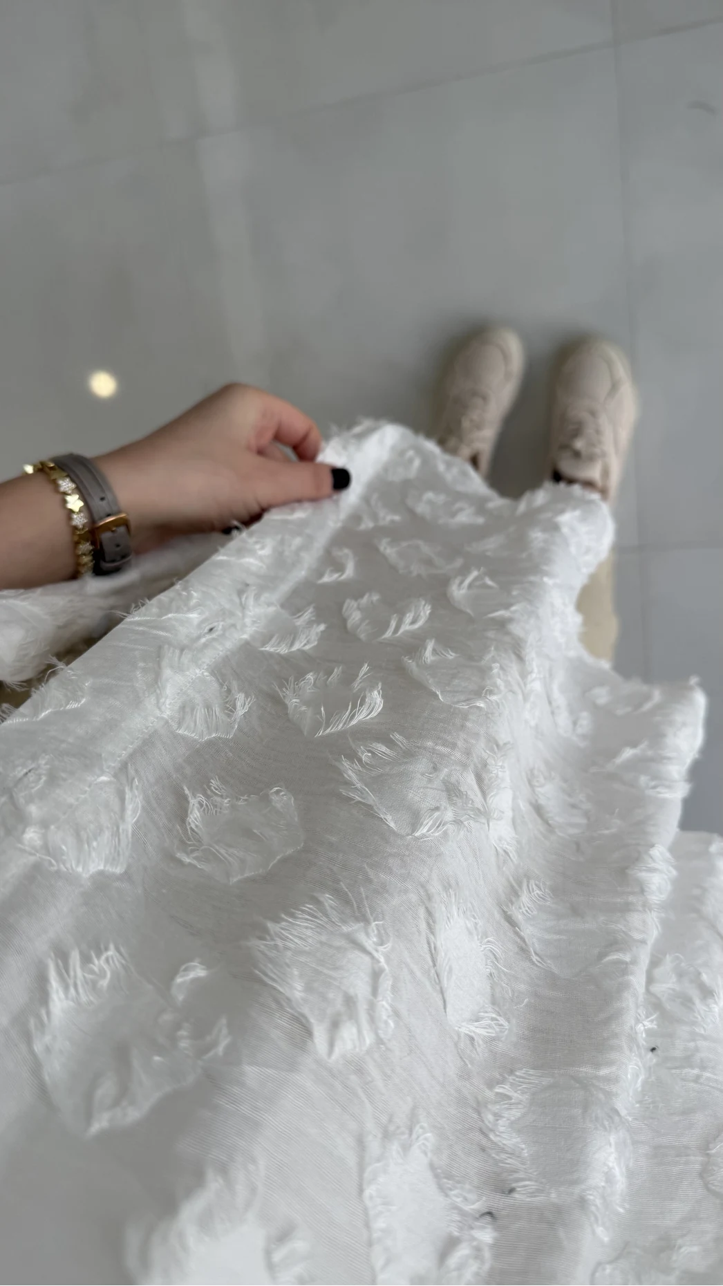 Whisper Püsküllü İnce Gömlek - Ekru - Kod: 2235