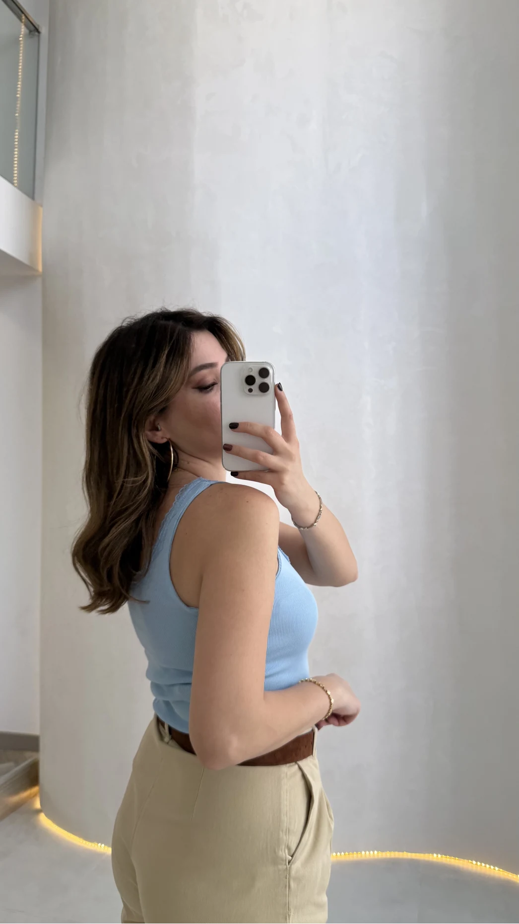 Fitilli Dantel Detay Kalın Askılı Body - Mavi